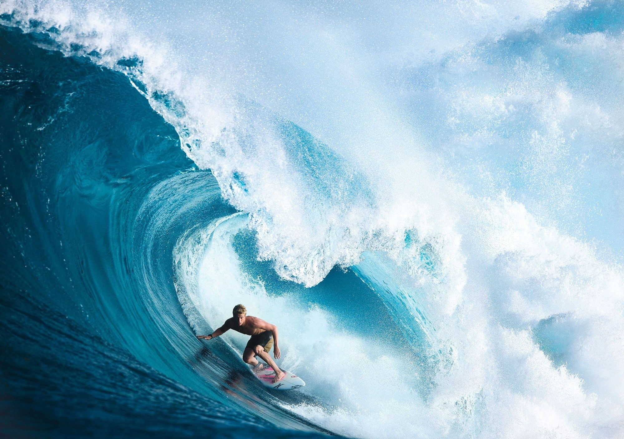 Surfing: Towboard big wave surfing discipline, Hawaii. 2000x1410 HD Background.