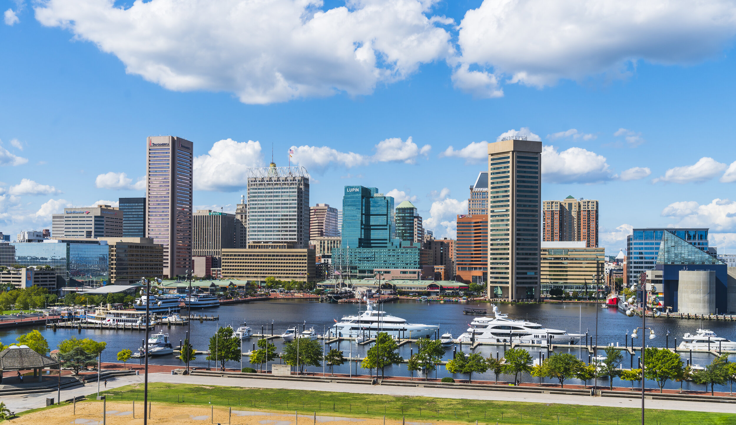 Baltimore Skyline, Travels, Letzco Capital, 2500x1450 HD Desktop