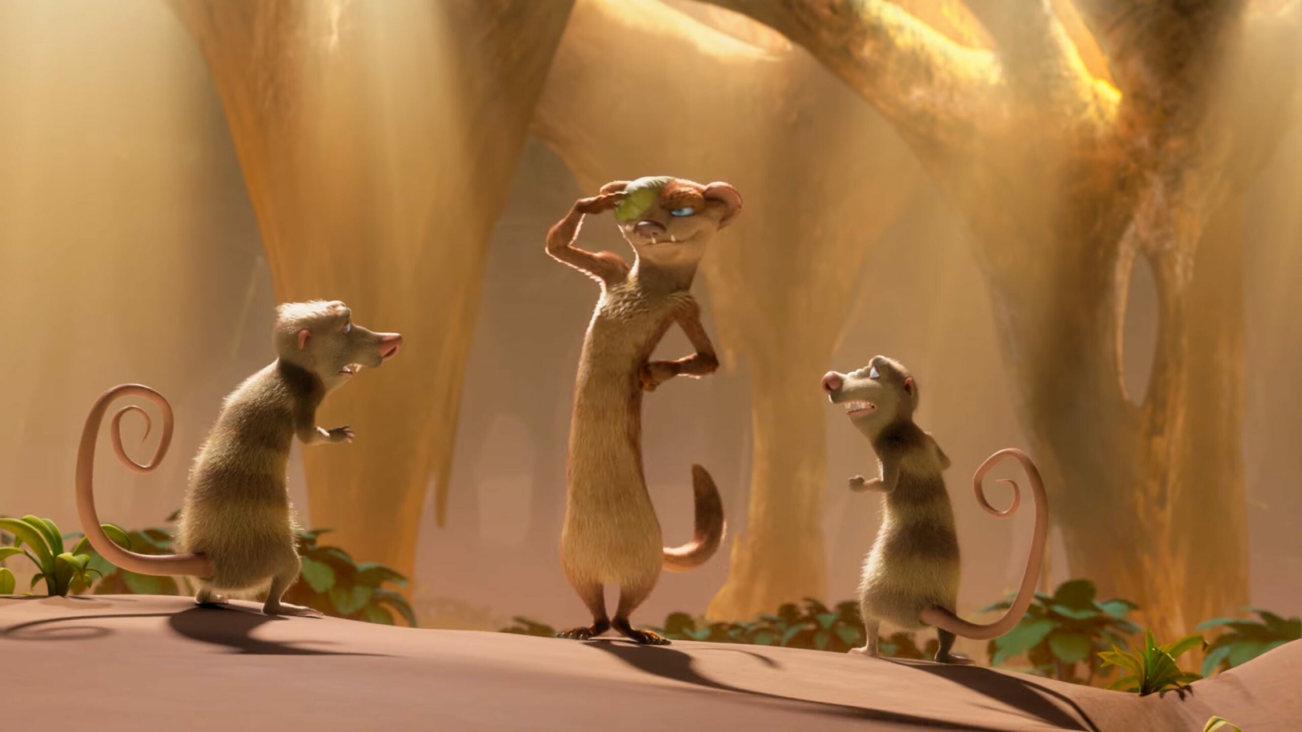 Ice Age: Adventures of Buck Wild: Crash, Eddie, Twin prankster opossum brothers. 2560x1440 HD Background.