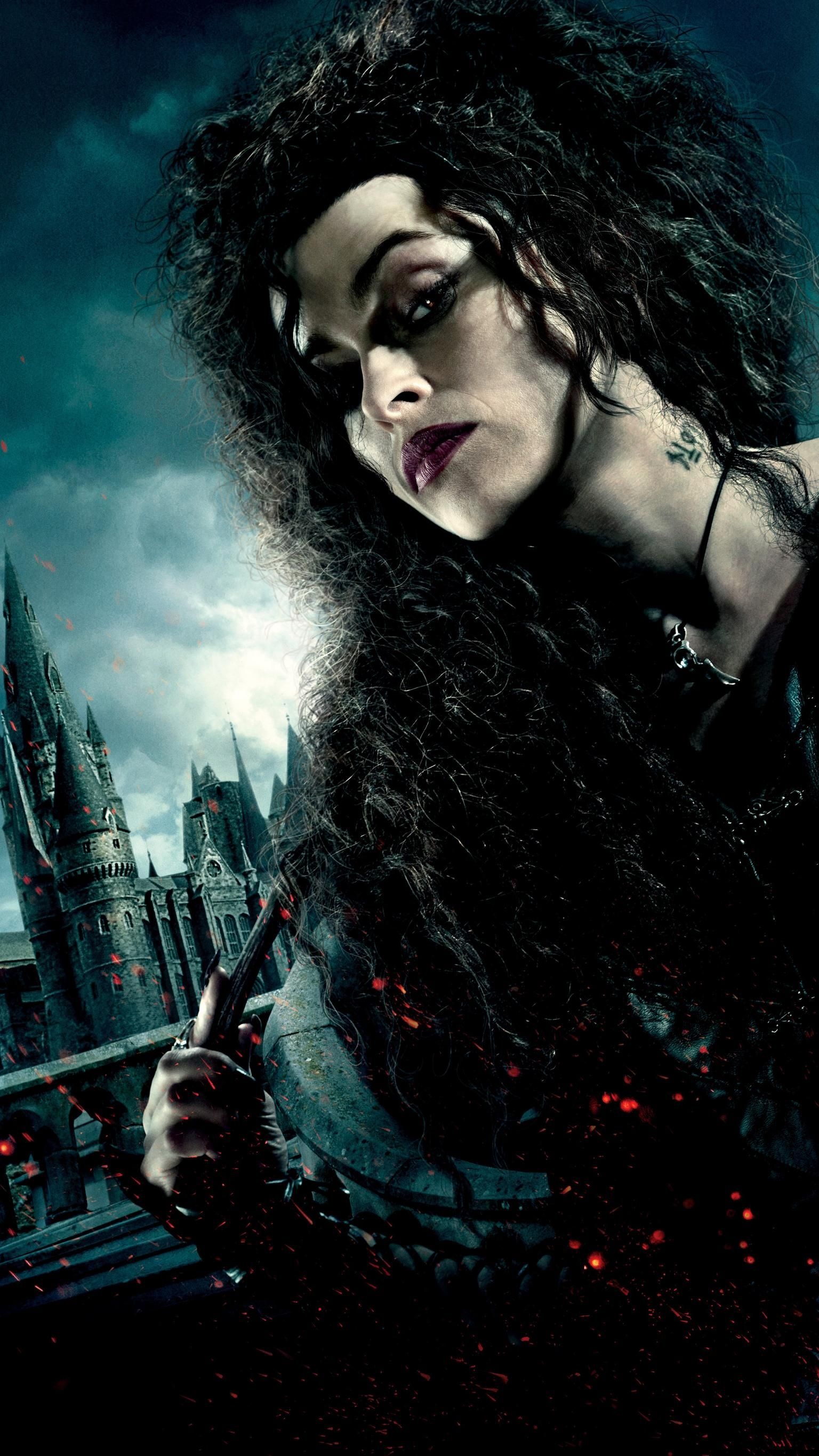 Bellatrix Lestrange, Deathly Hallows Part 1, Movie wallpapers, Harry Potter poster, 1540x2740 HD Handy