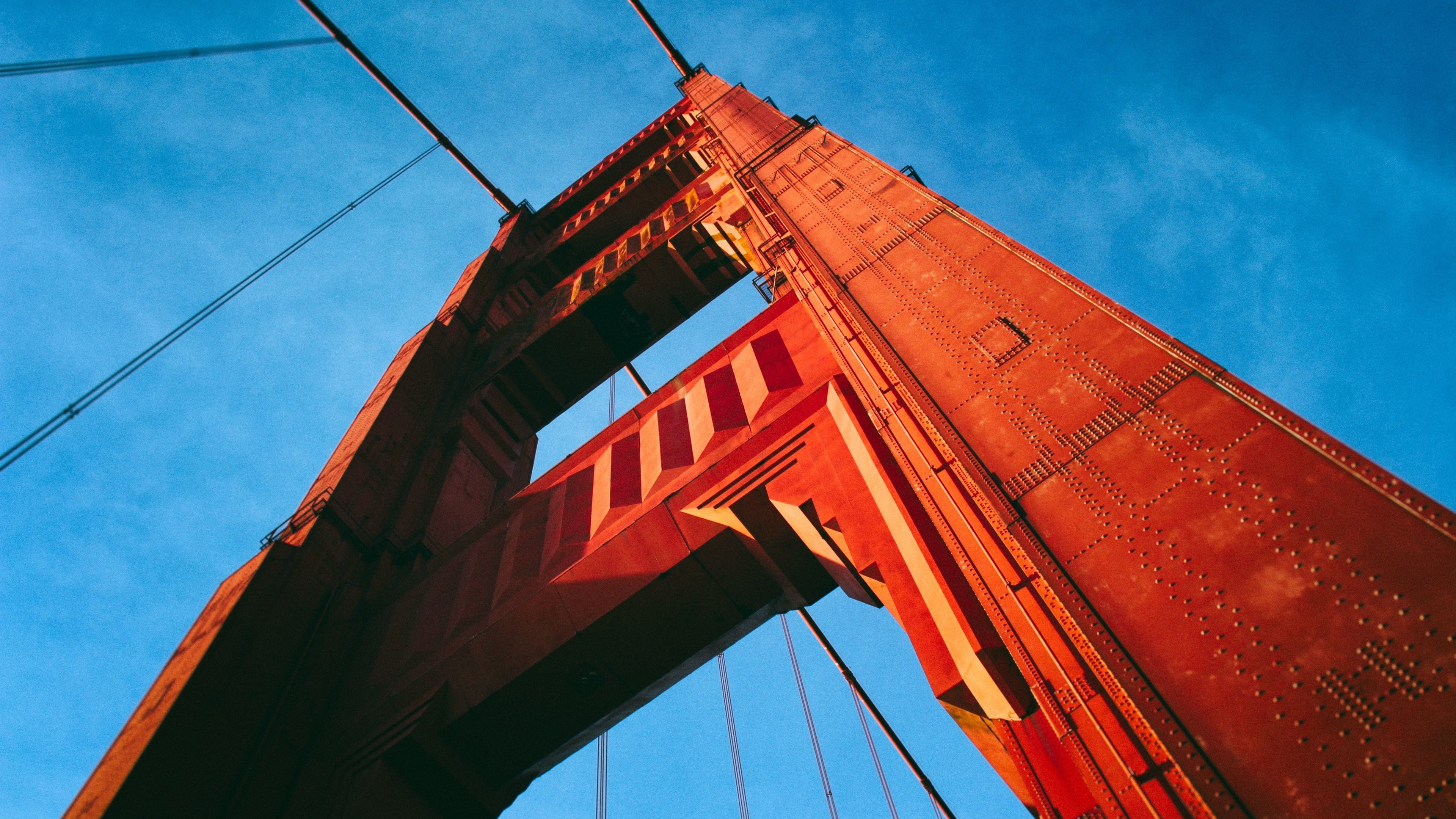 Golden Gate Bridge, Pylon structure, HD wallpaper, Persona 4 reference, 3840x2160 4K Desktop