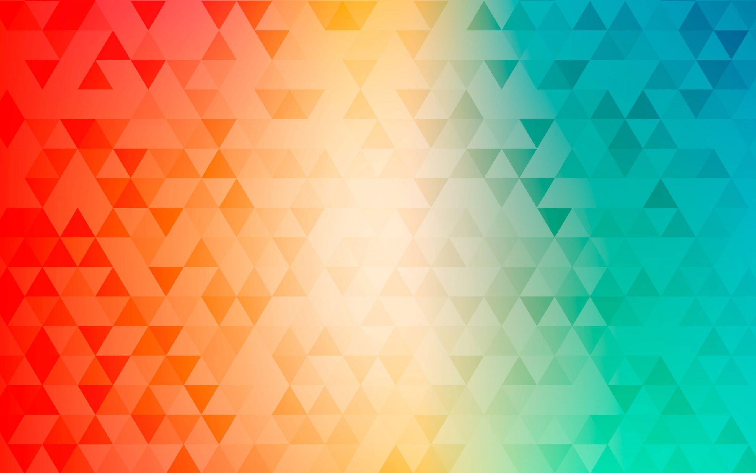 Geometric Abstract: Multicolored equilateral triangles, Rhombus. 2560x1610 HD Background.