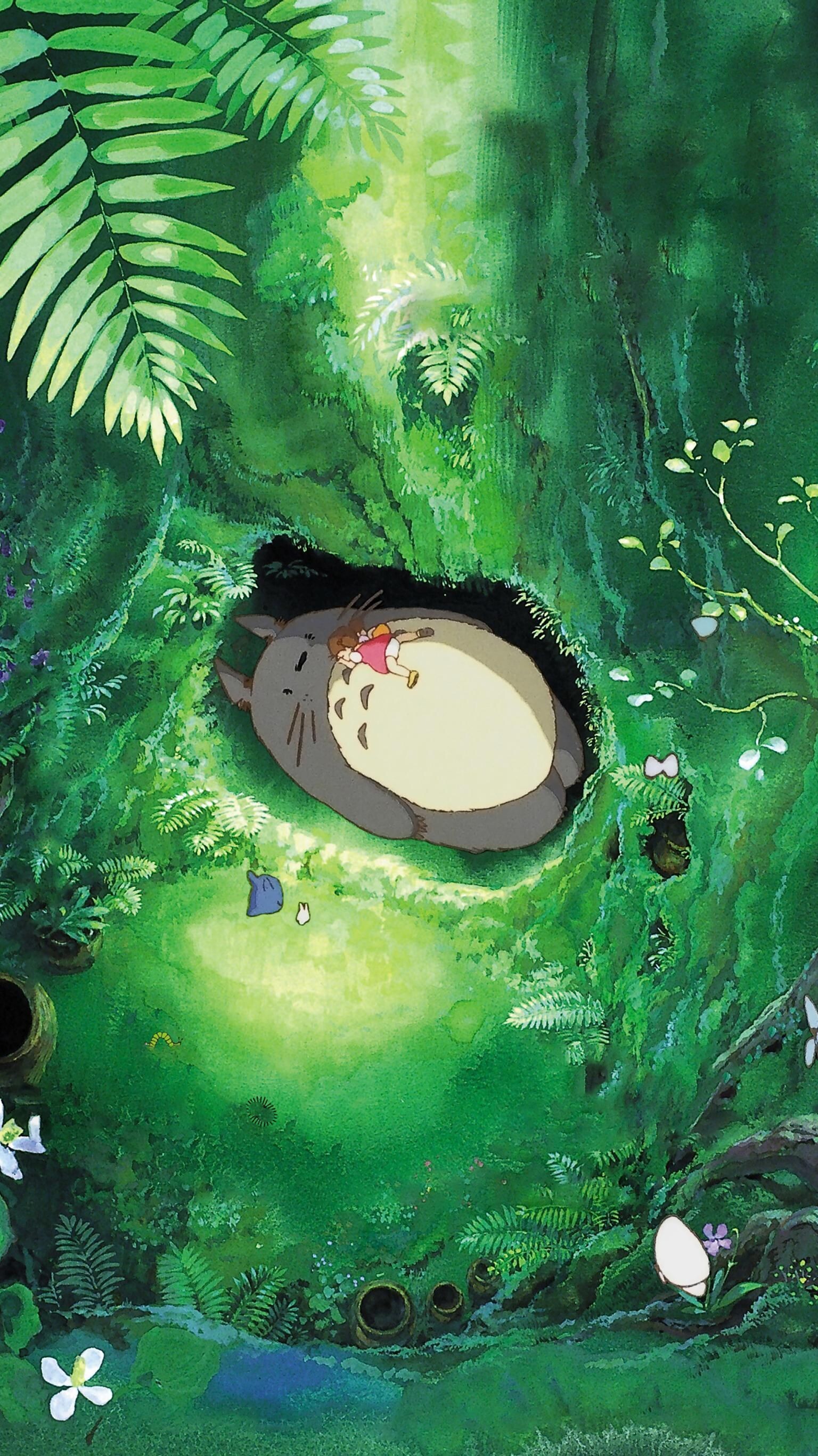 Studio Ghibli: My Neighbor Totoro, Tonari no Totoro, Anime. 1540x2740 HD Background.