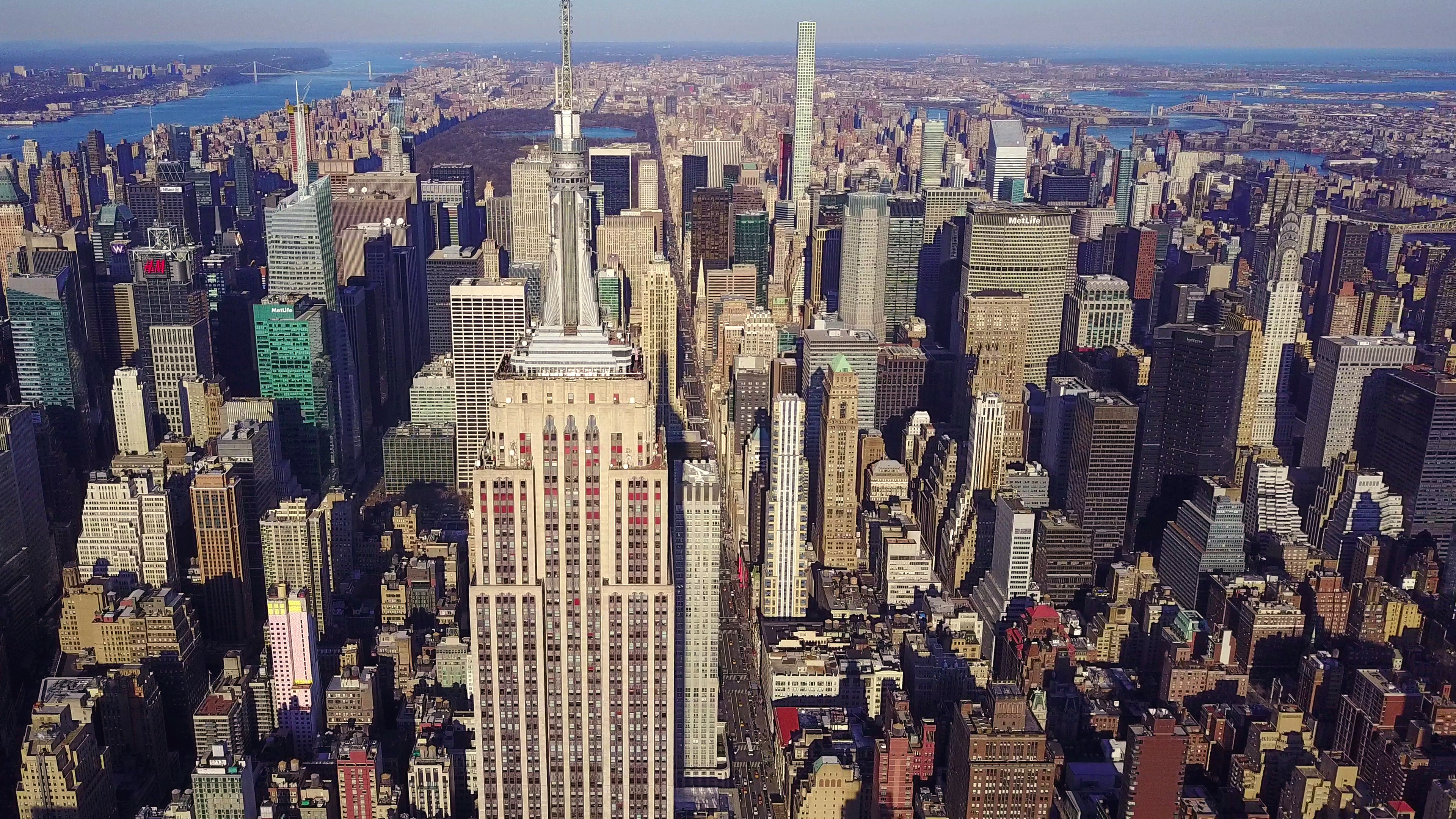 Uptown Manhattan, Empire State Building, Travels, 3840x2160 4K Desktop
