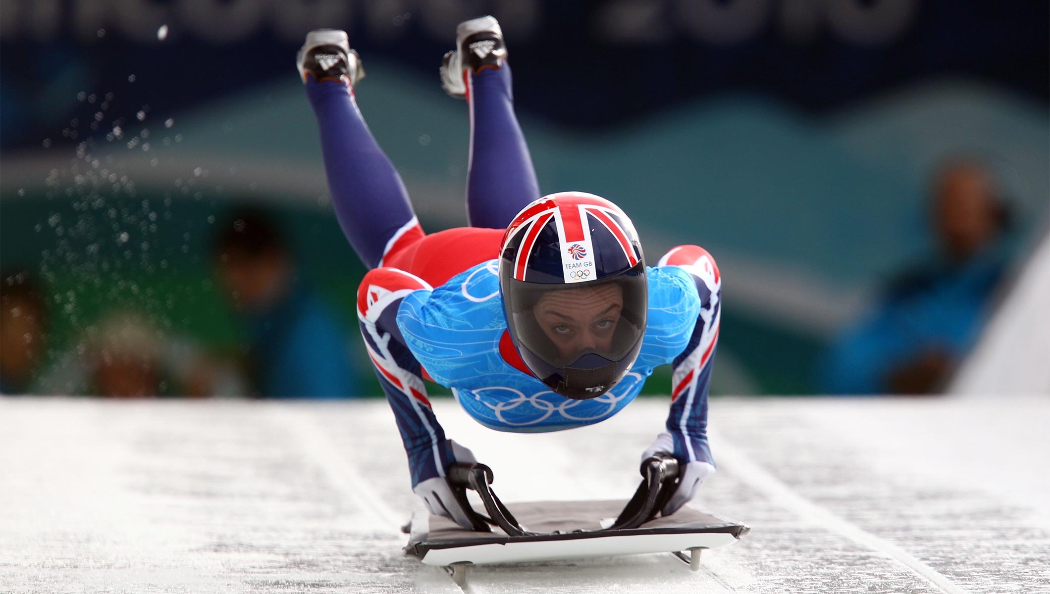 Sledding: Team GB, Winter Competitive Sliding Sport on the Sleds, Olympic Britain Athlete during Championship. 2120x1200 HD Wallpaper.