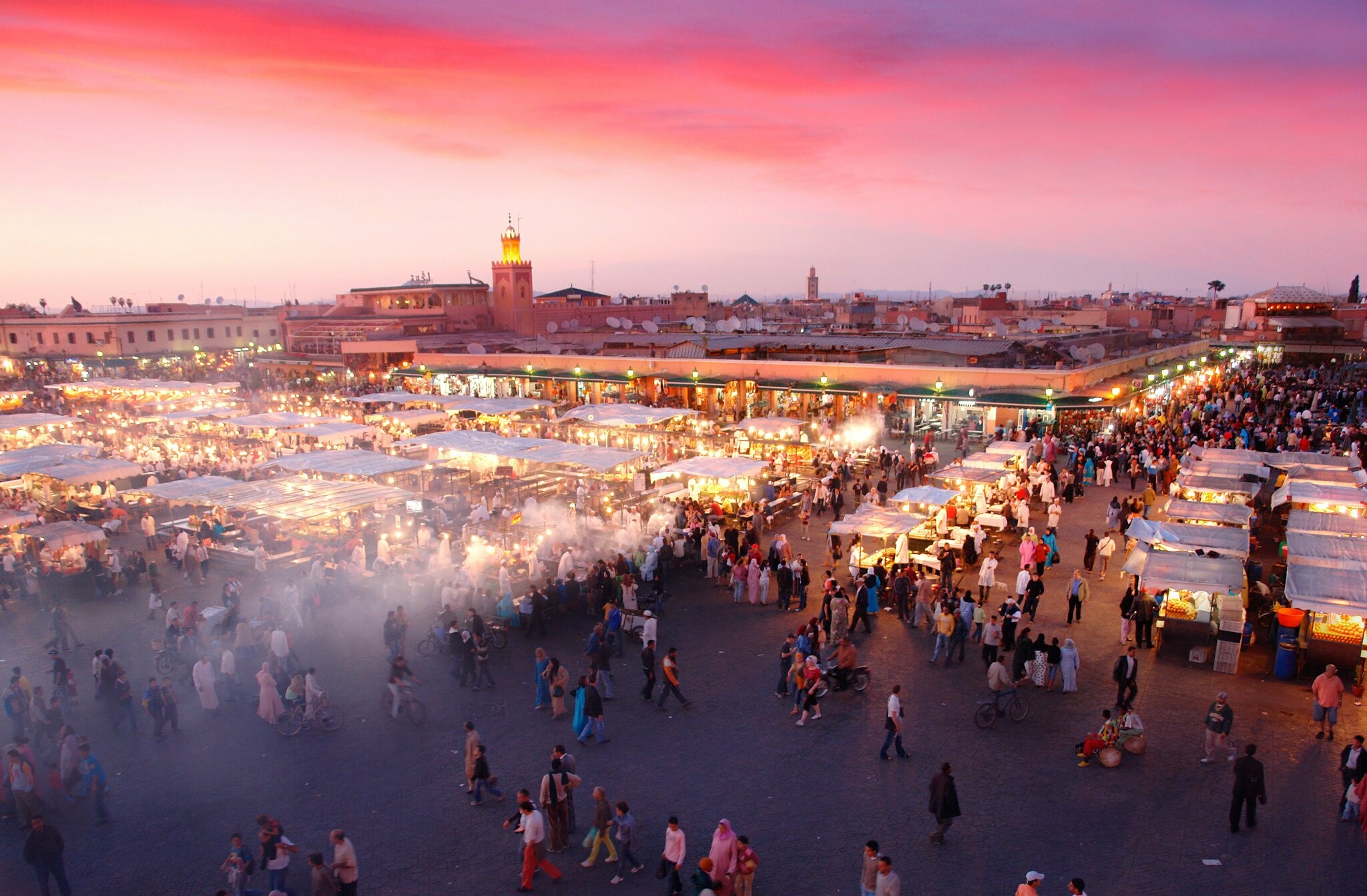 Morocco: Fes, Merzouga Desert, Marrakesh, Jamaa el Fna Square, Urban area. 2050x1350 HD Wallpaper.