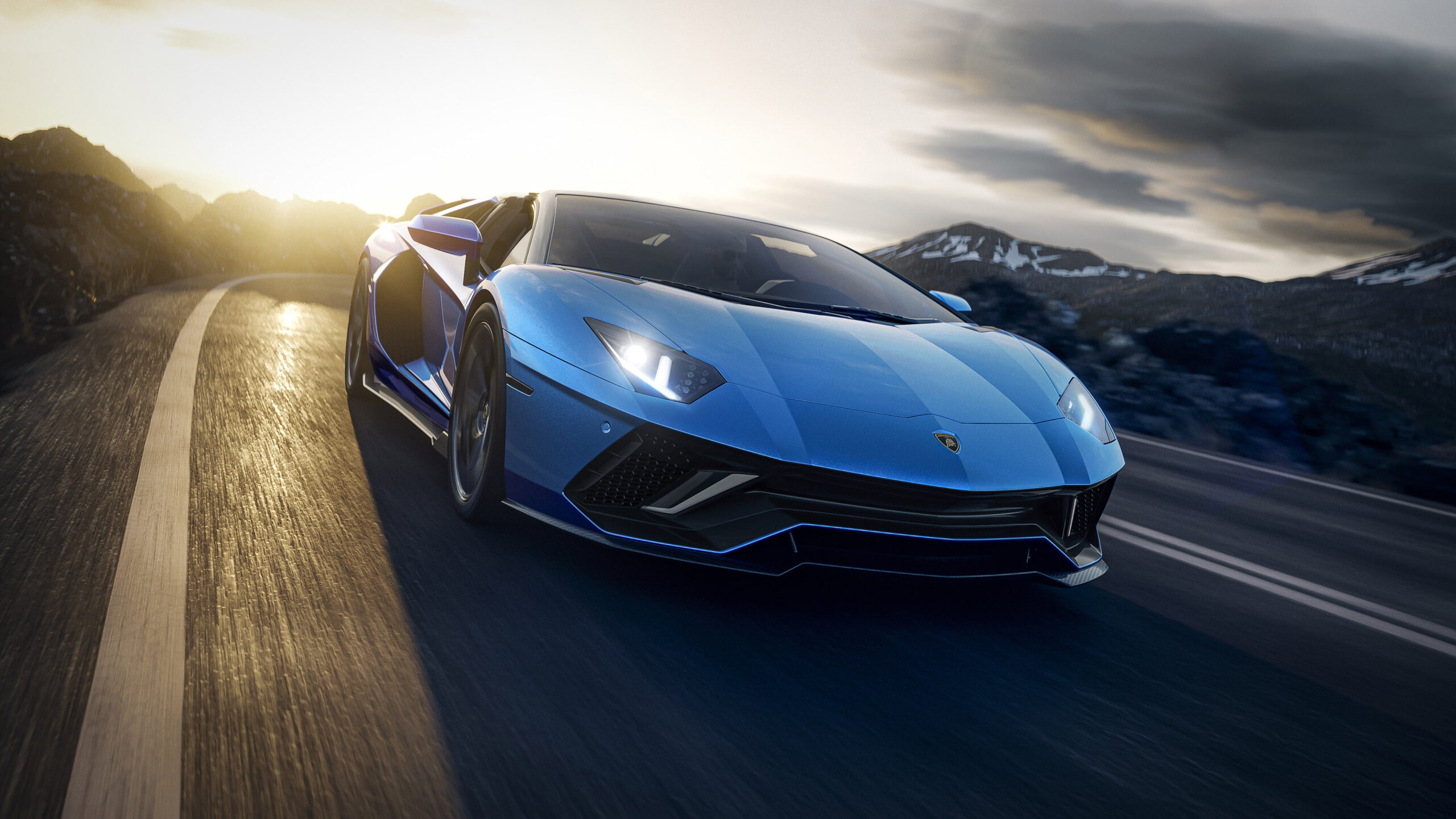 2022 Lamborghini Aventador, Ultimate roadster beast, Intense power, Sleek luxury, 2560x1440 HD Desktop