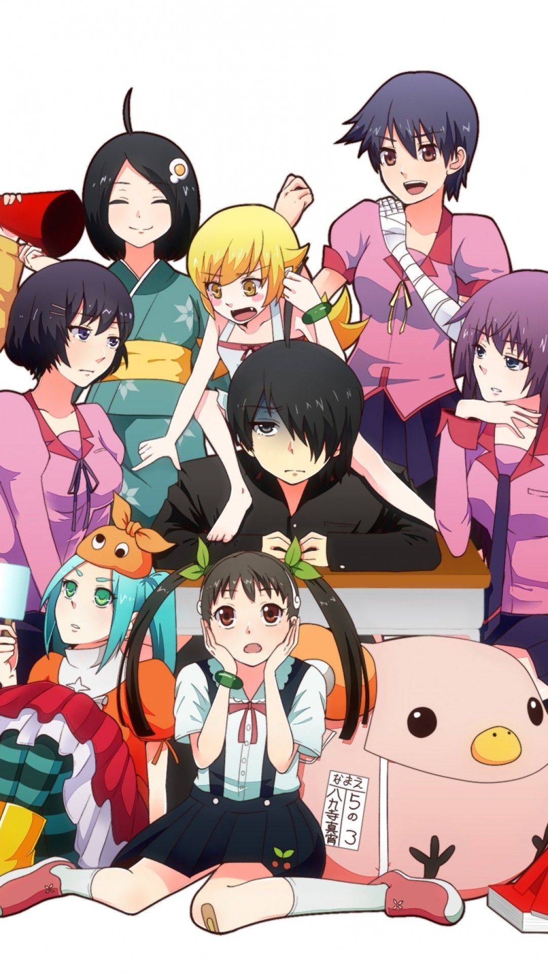Monogatari (Anime), Anime Monogatari wallpaper, Best quality, Anime backgrounds, 1080x1920 Full HD Phone