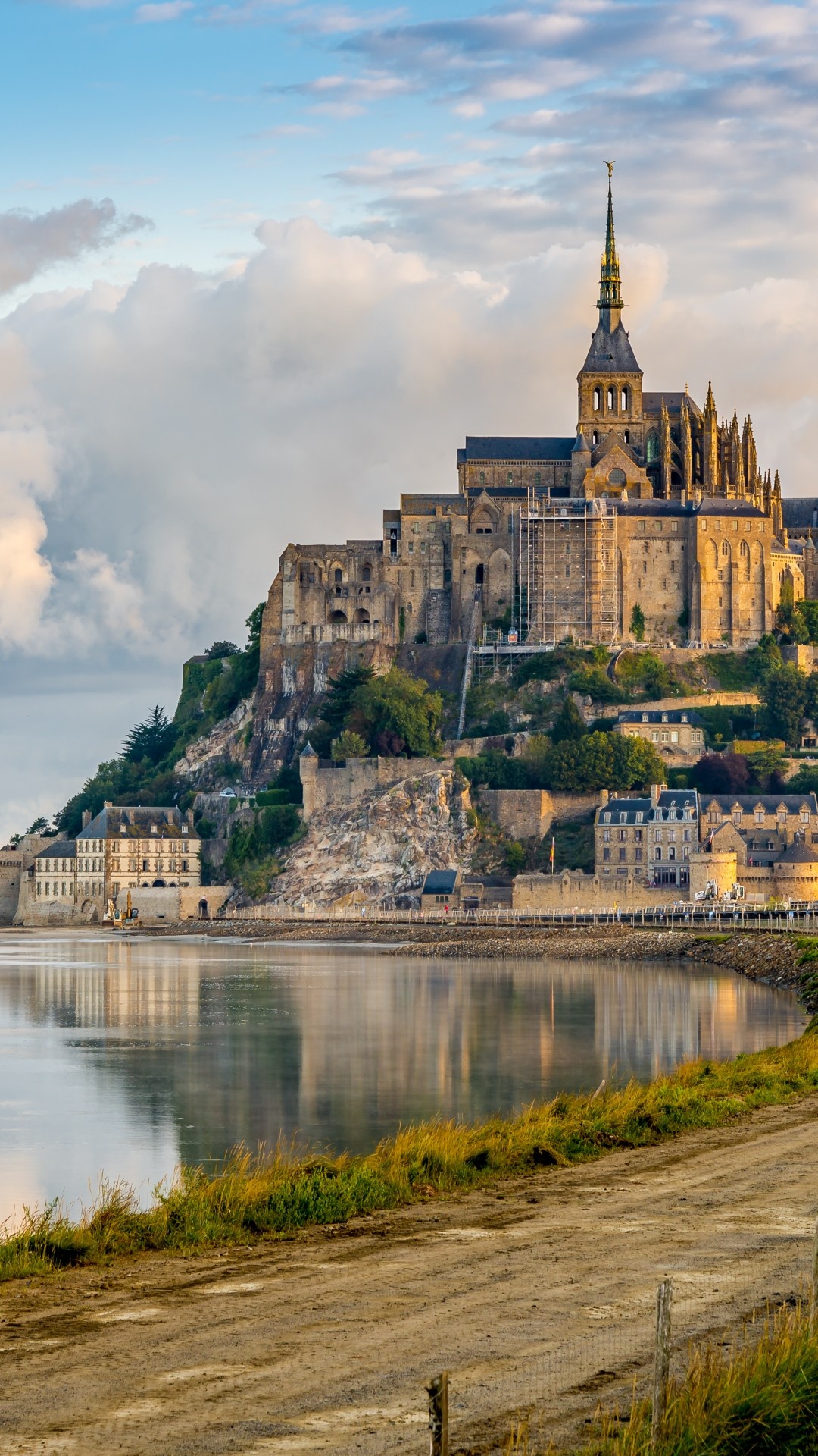 Mont St. Michel, France town castle, Tourism travel architecture, Travels, 1080x1920 Full HD Handy