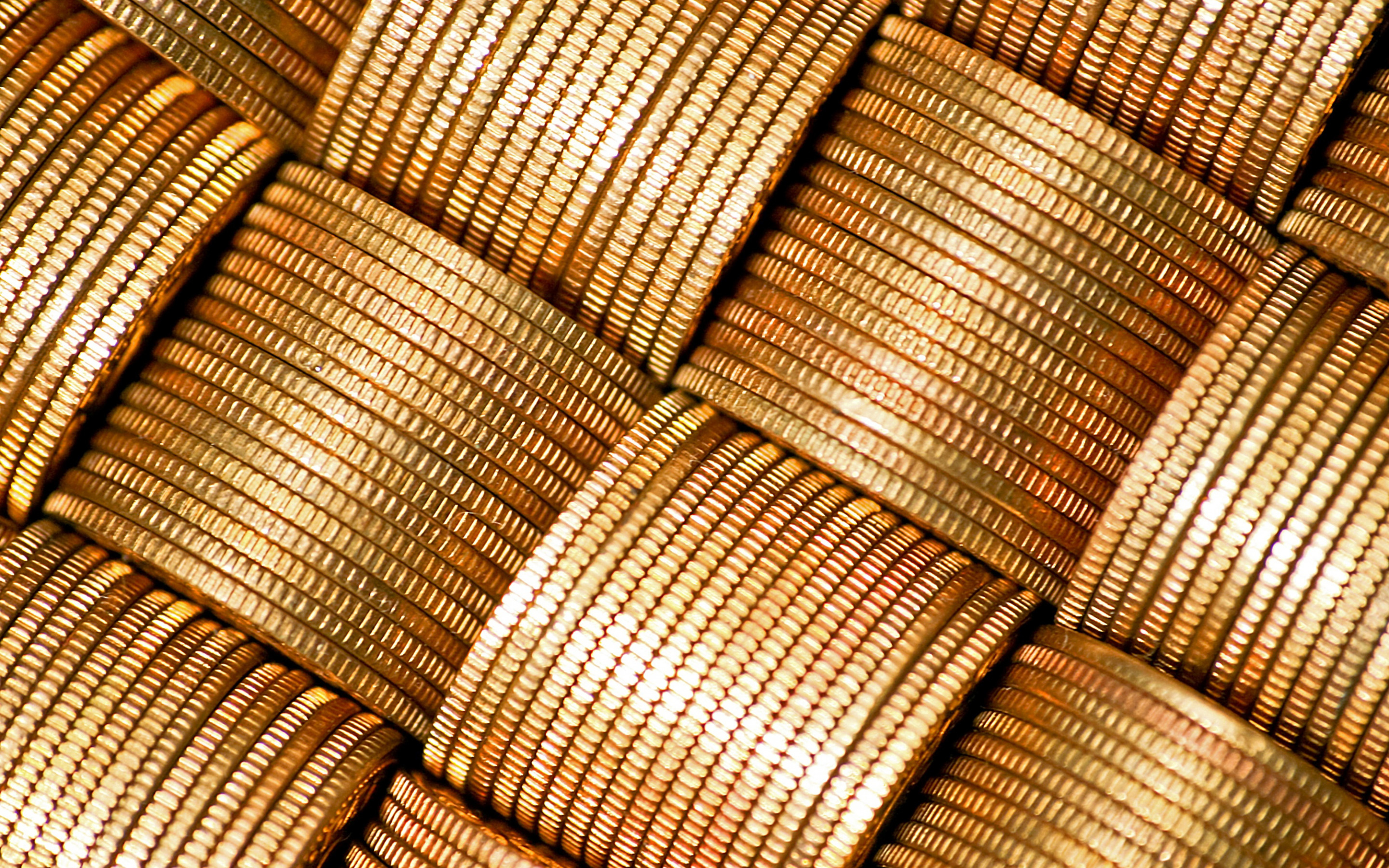 Copper coins, Money texture, Finance concepts, Metal textures, 2880x1800 HD Desktop