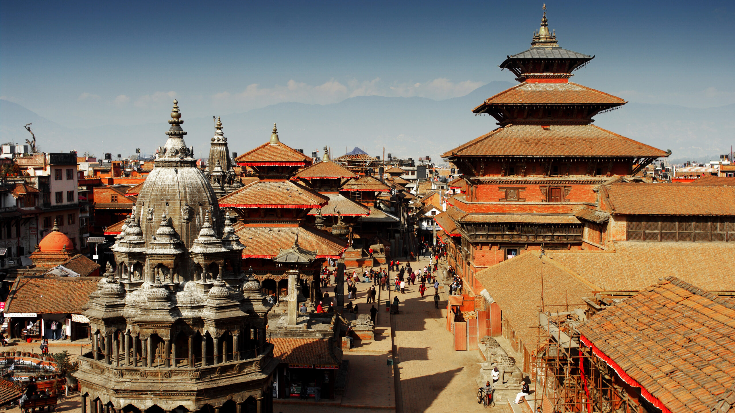 Kathmandu, Nepal, Logistics network, Atlas network, 2560x1440 HD Desktop