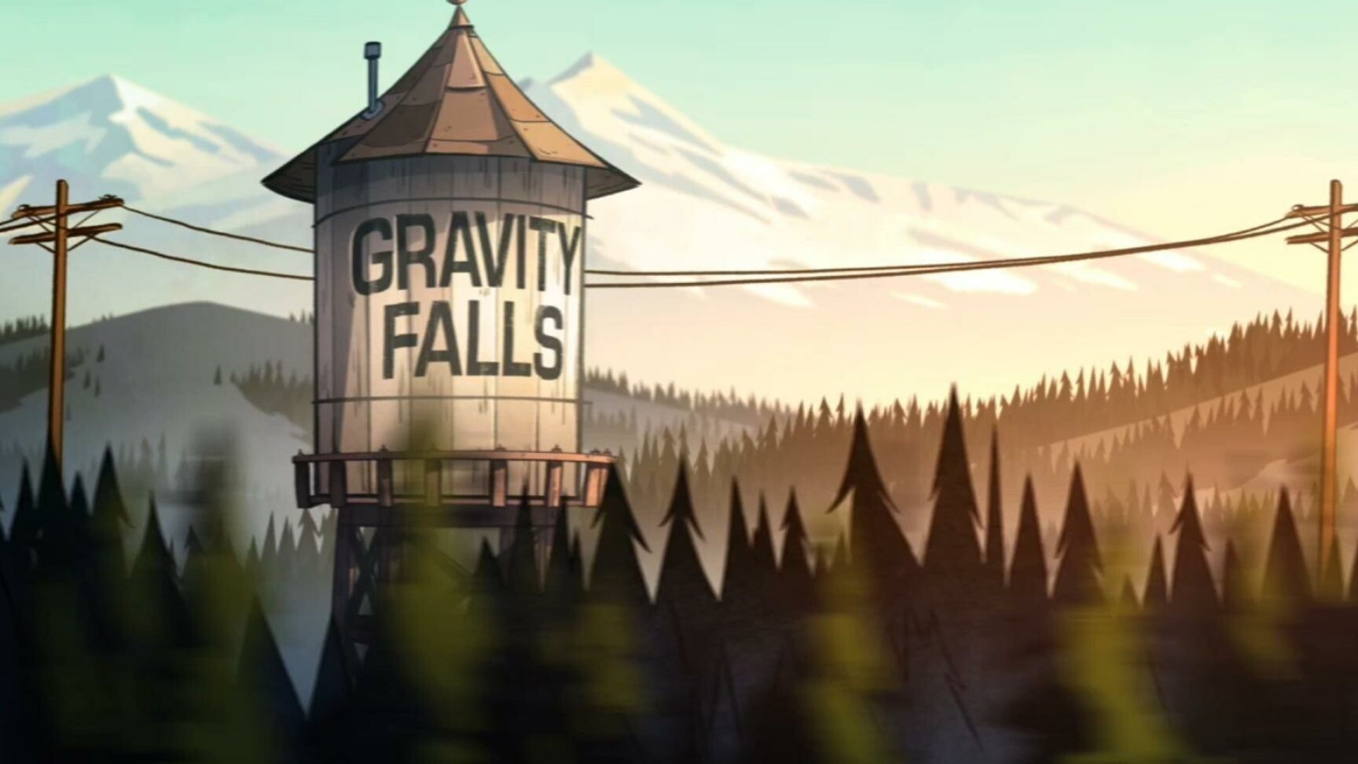 Gravity Falls: A mysterious town full of paranormal incidents and supernatural creatures. 1920x1080 Full HD Background.