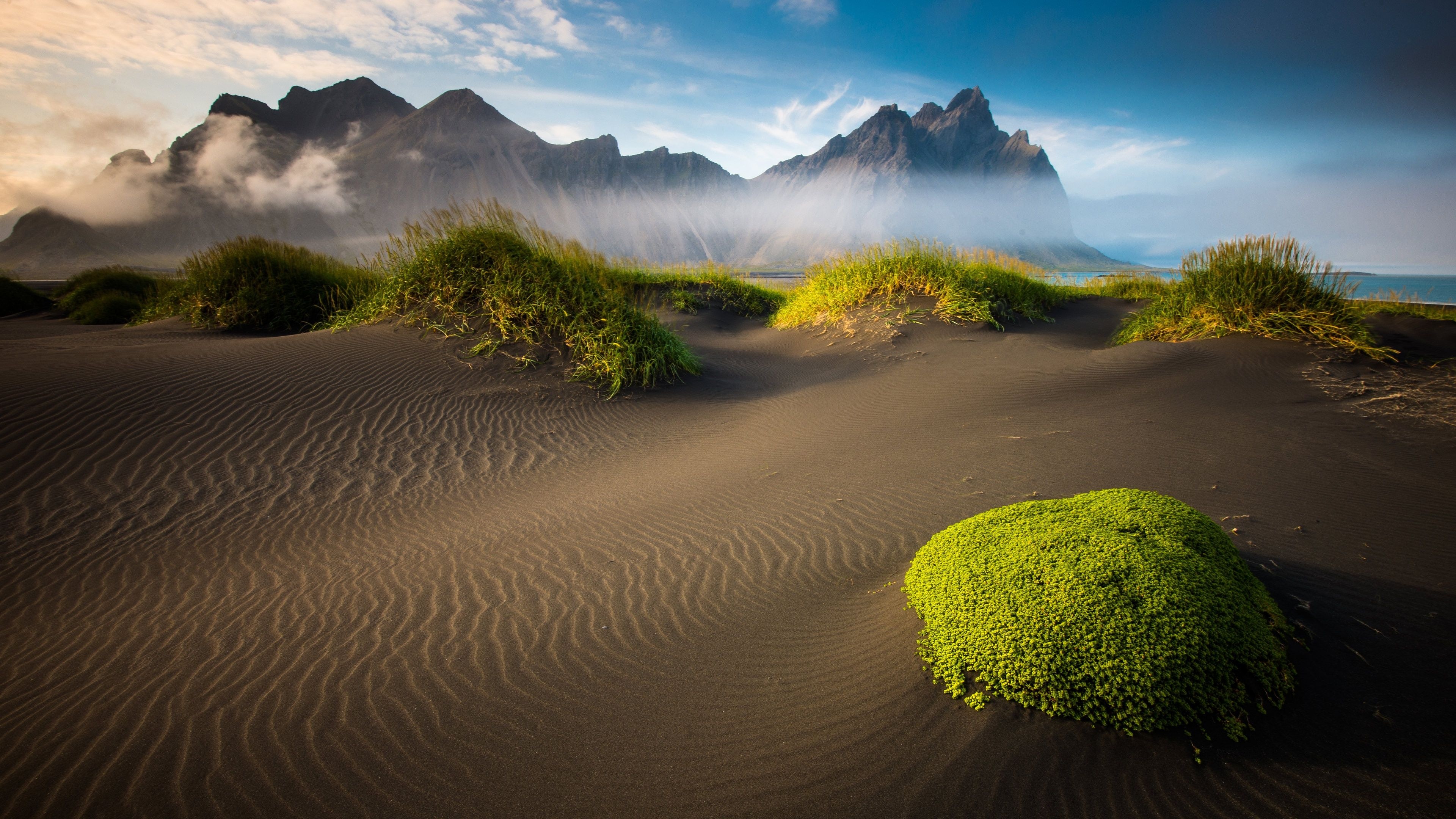 Vestrahorn, Icelandic beach beauty, Nature in 4K, Serene and striking, 3840x2160 4K Desktop
