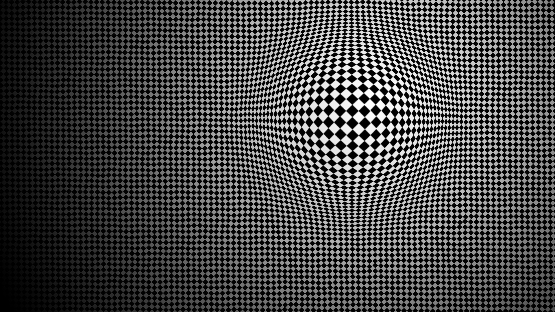 Optical illusion, Abstract symmetry, Pattern texture, Monochrome photography, 1920x1080 Full HD Desktop