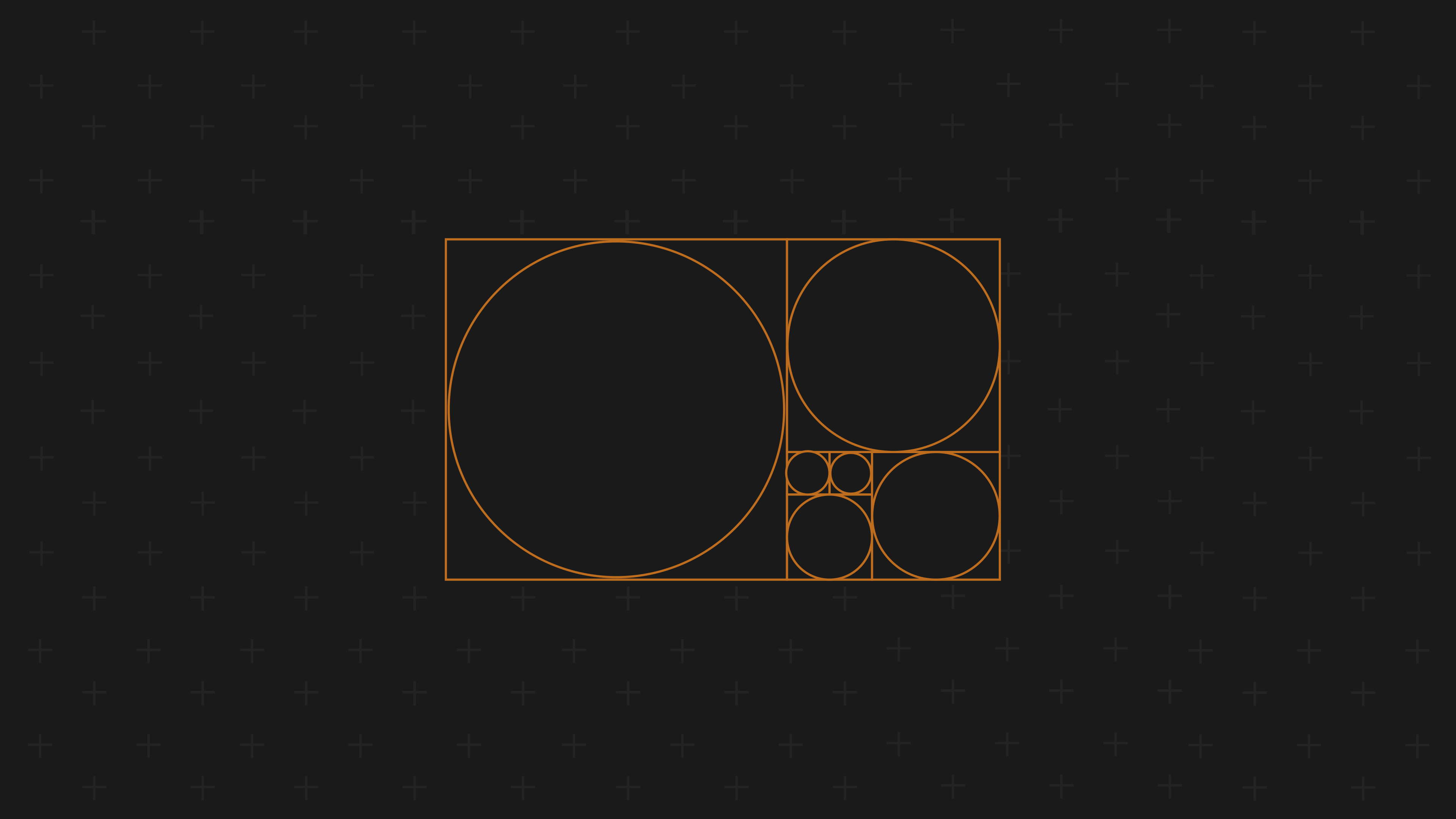 Golden Ratio: Proportions, Symmetry, Circles, Squares, Right angles, Geometry, Harmonic division. 3840x2160 4K Background.