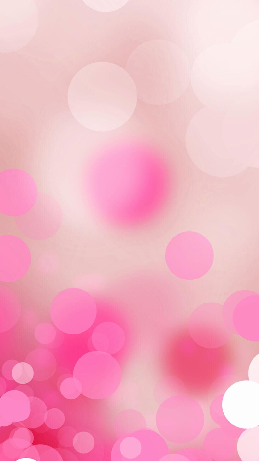 Girly: Bubble gum, Pink shiny ball, Multicolored circles, Tints and shades. 1080x1920 Full HD Wallpaper.
