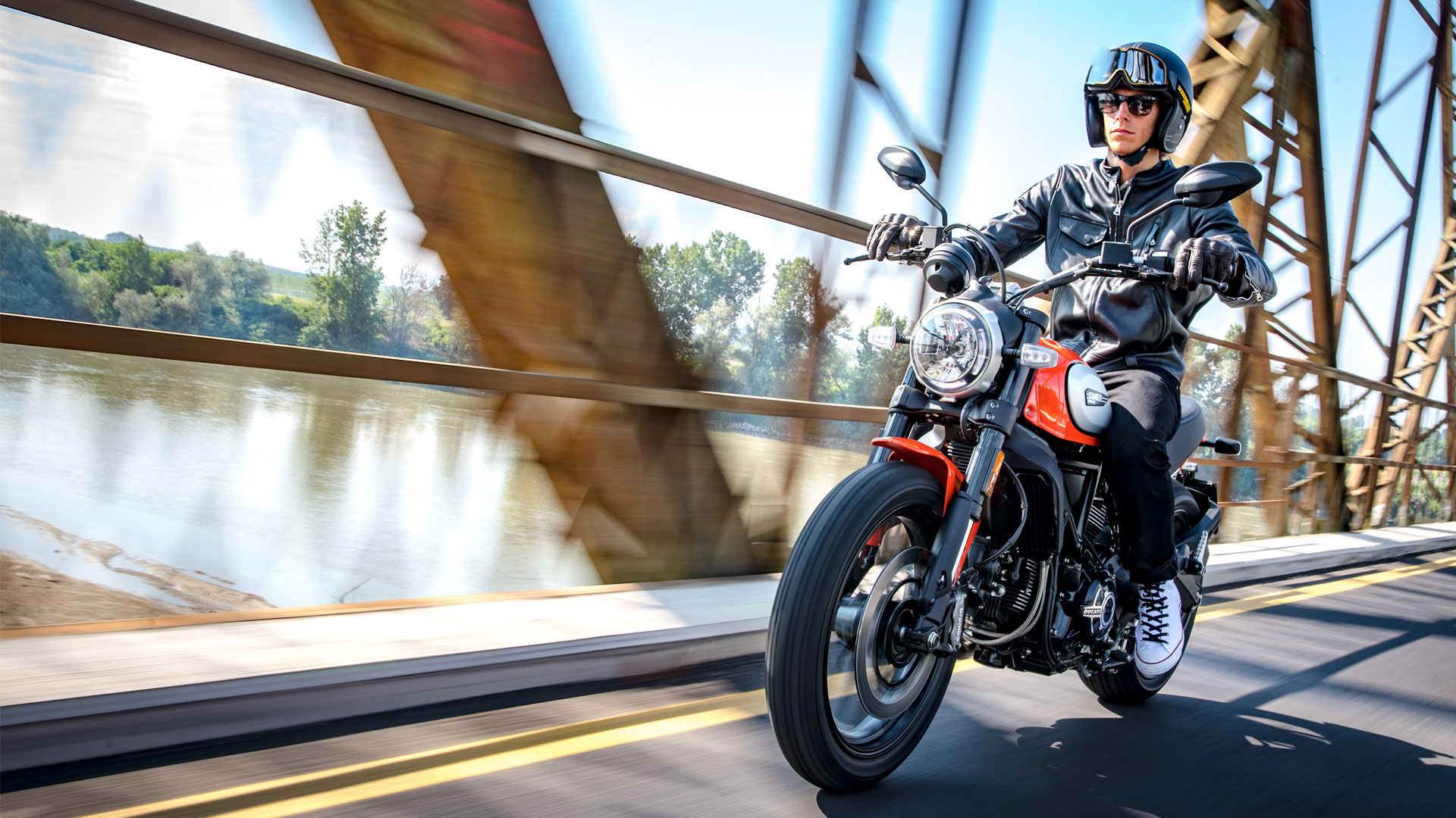 Ducati Scrambler Icon, New release, Berlin dealership, Motorcycle upgrade, 1920x1080 Full HD Desktop