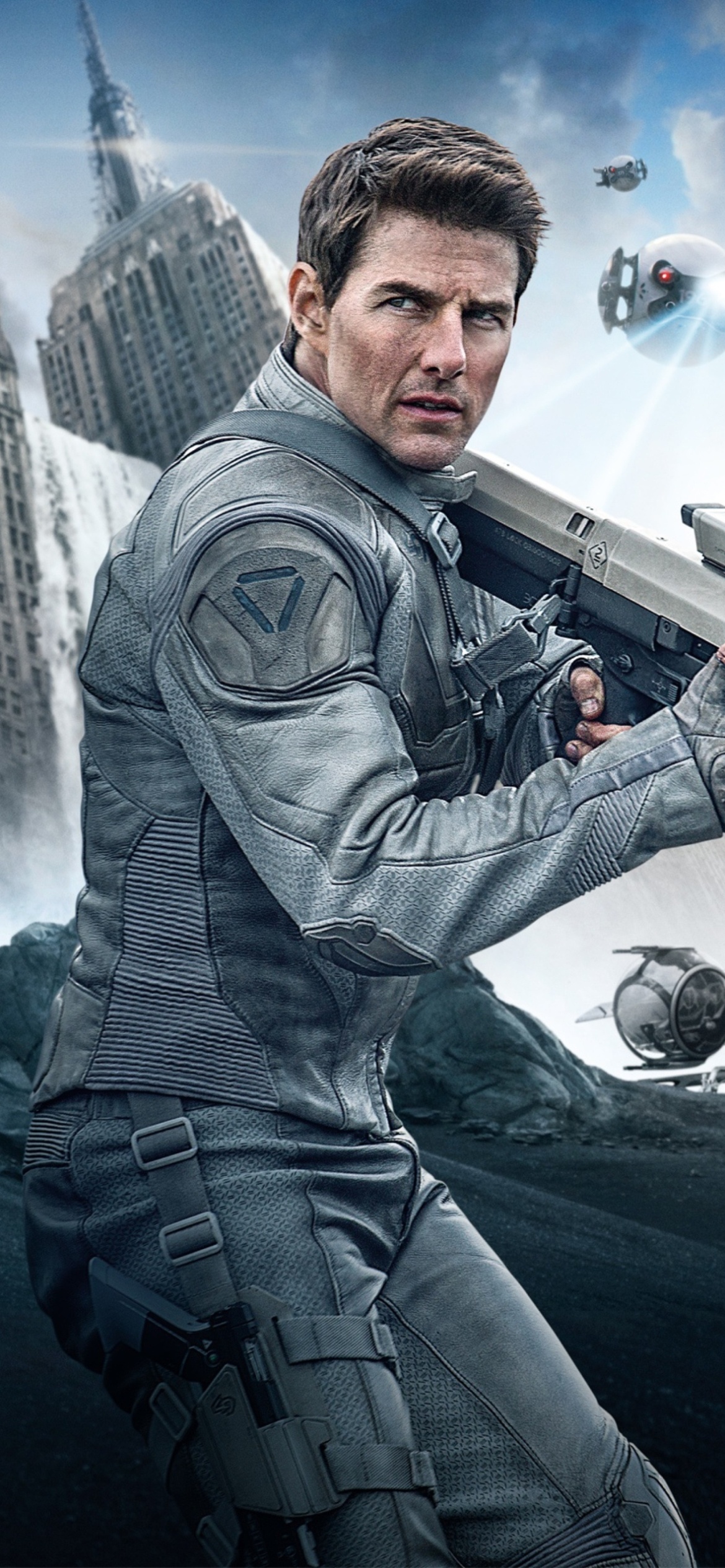 Tom Cruise, iPhone wallpaper, Oblivion, Action-packed, 1170x2540 HD Handy