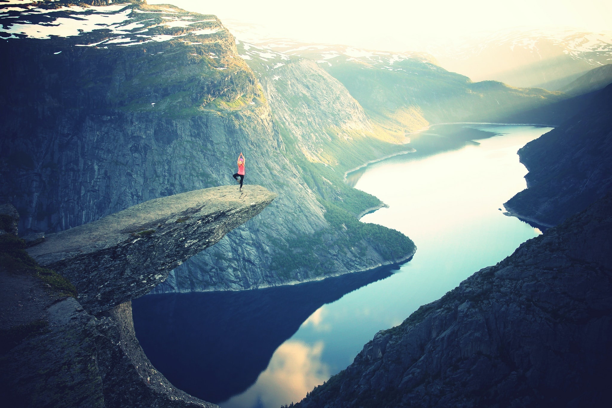 Hiking to Trolltunga rock, Norwegian nature wonder, European backpacker experience, Adventure awaits, 2050x1370 HD Desktop