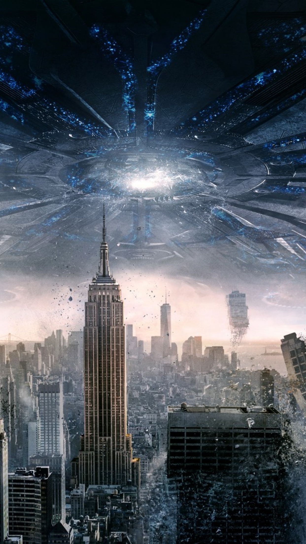 Independence Day Resurgence, Apocalyptic setting, Post-alien invasion, Cinematic, 1250x2210 HD Phone