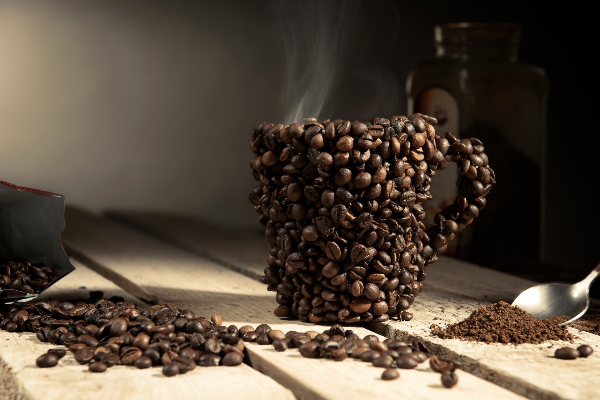 Coffee Beans, Romantic morning, Coffee cup collection, Food, 1920x1280 HD Desktop