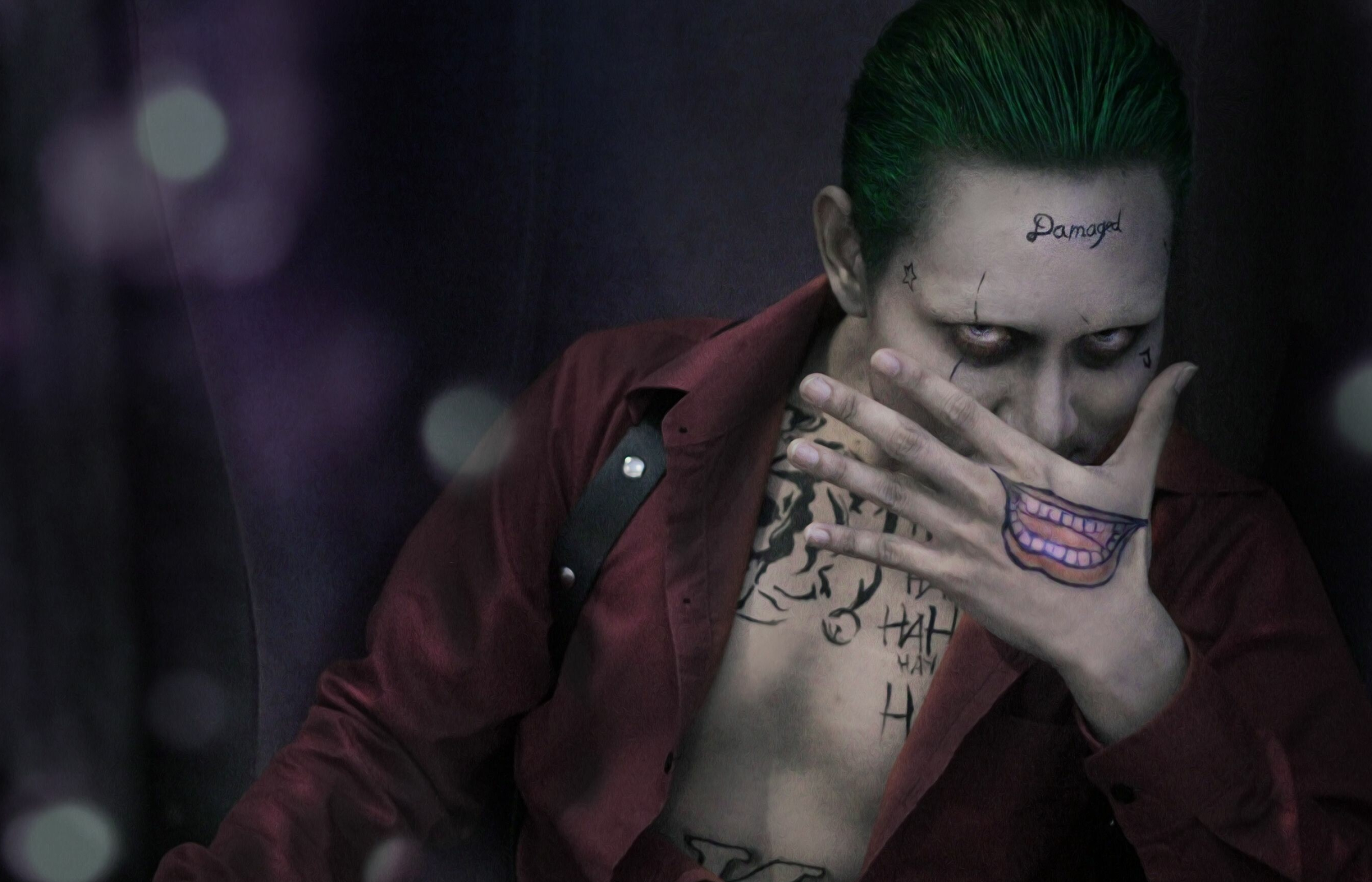 Suicide Squad: The nemesis of Batman, A fictional character in the DC Extended Universe multimedia franchise. 3000x1930 HD Background.