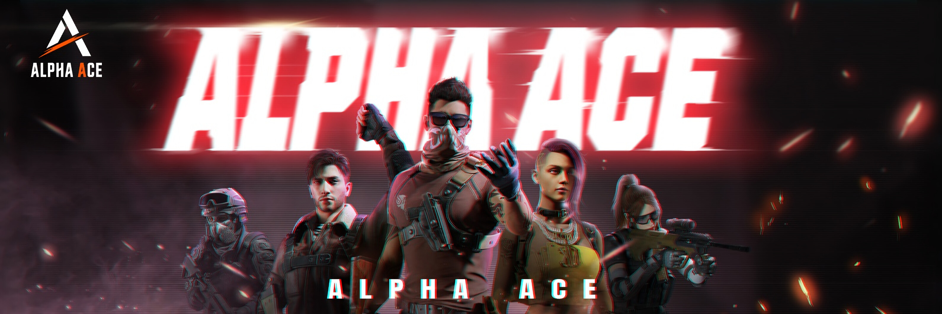 Alpha Ace (Game): Various competitive PvP game modes such as Team Clash, Demolition, and Point Grab. 3180x1060 Dual Screen Wallpaper.