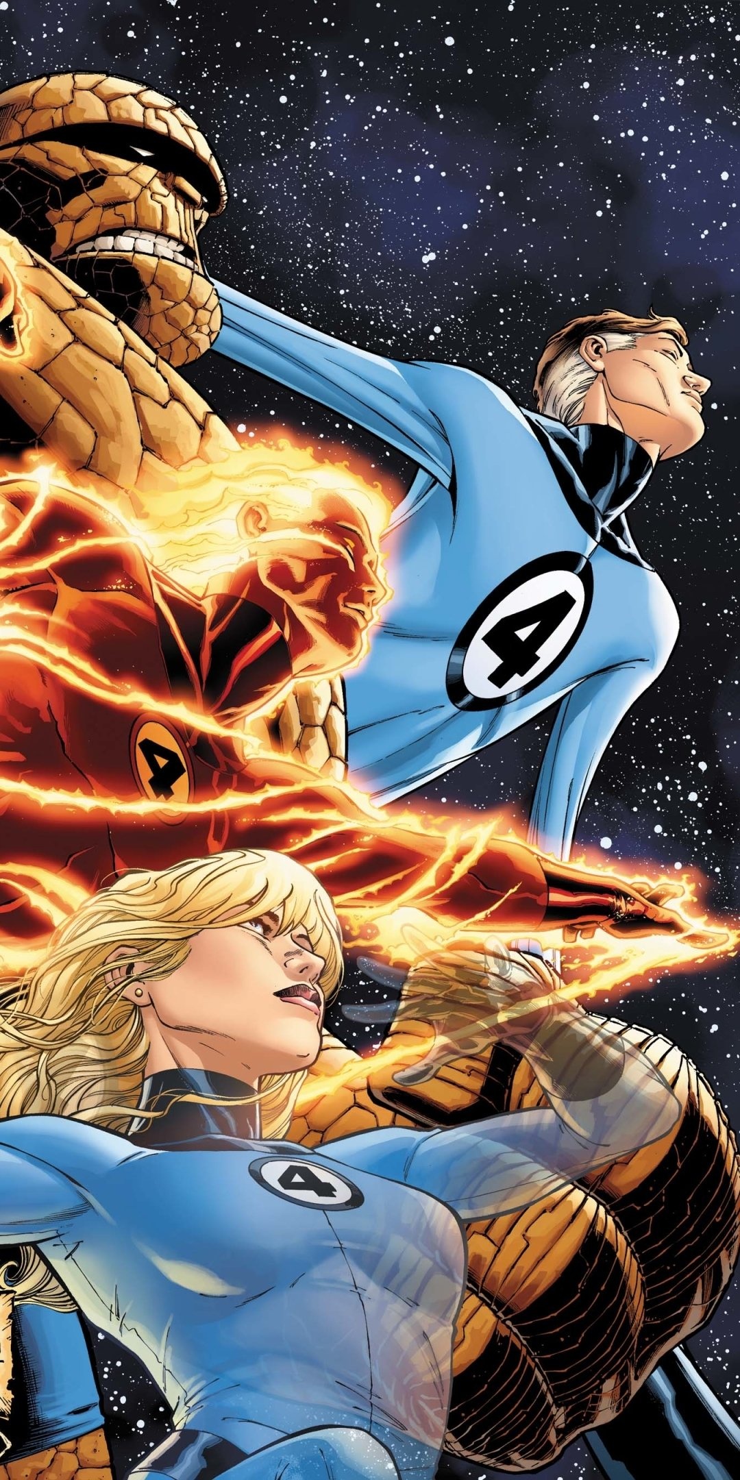 Johnny Storm, Comics, Fantastic Four, 1080x2160 HD Handy