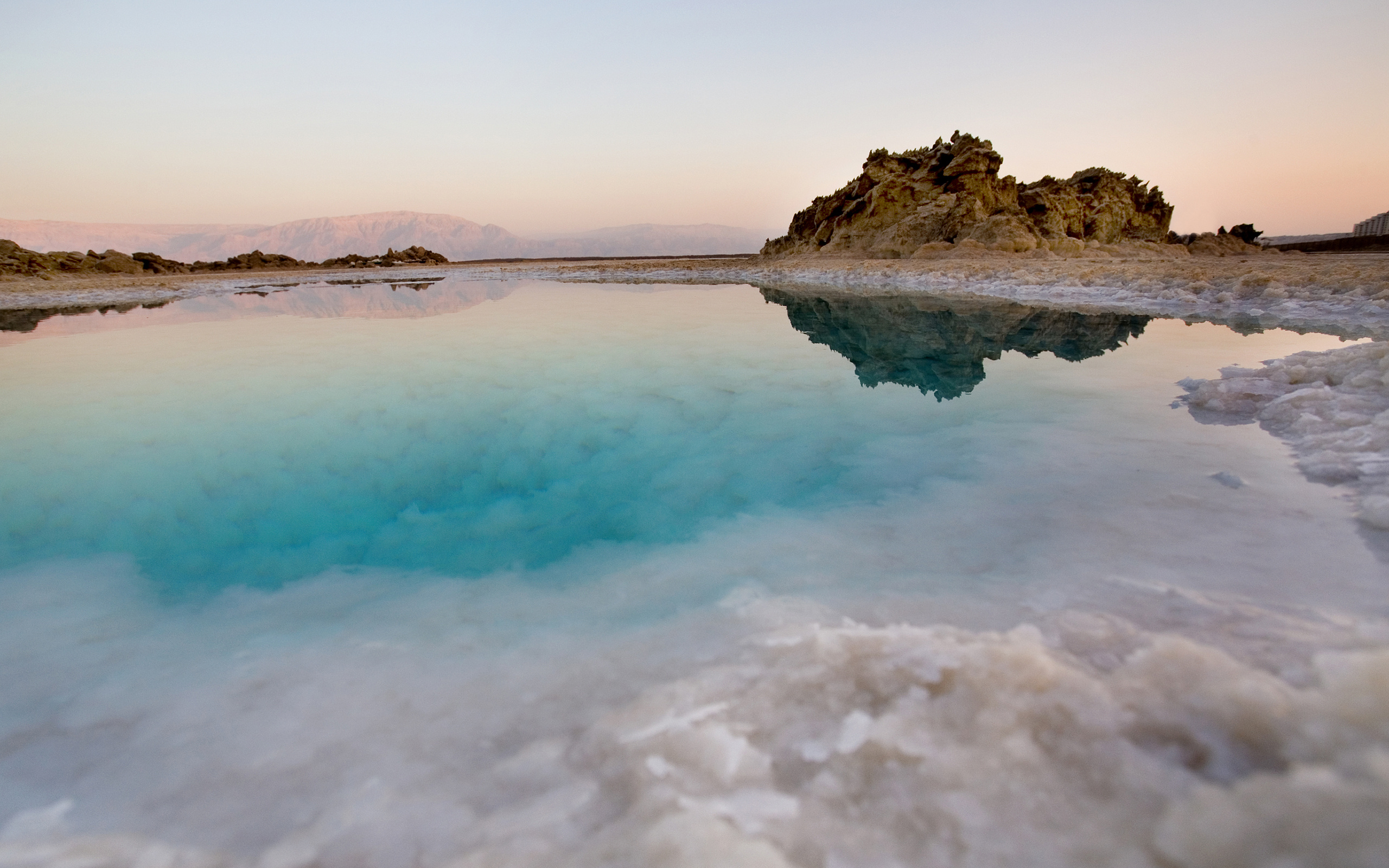 Dead Sea, Salt lake, Jordan-Israel border, HD wallpaper, 2560x1600 HD Desktop