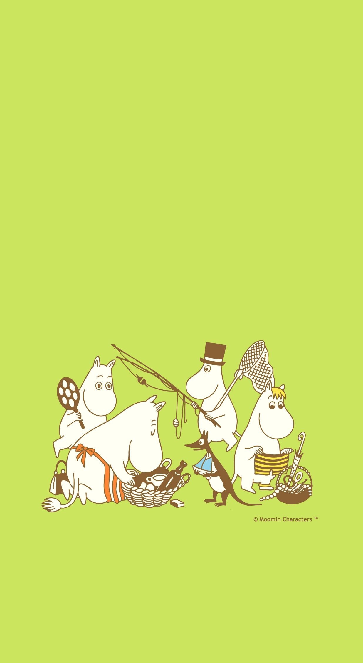 Moomin: A family of white, round fairy-tale characters with large snouts that make them resemble the hippopotamus. 1240x2260 HD Wallpaper.