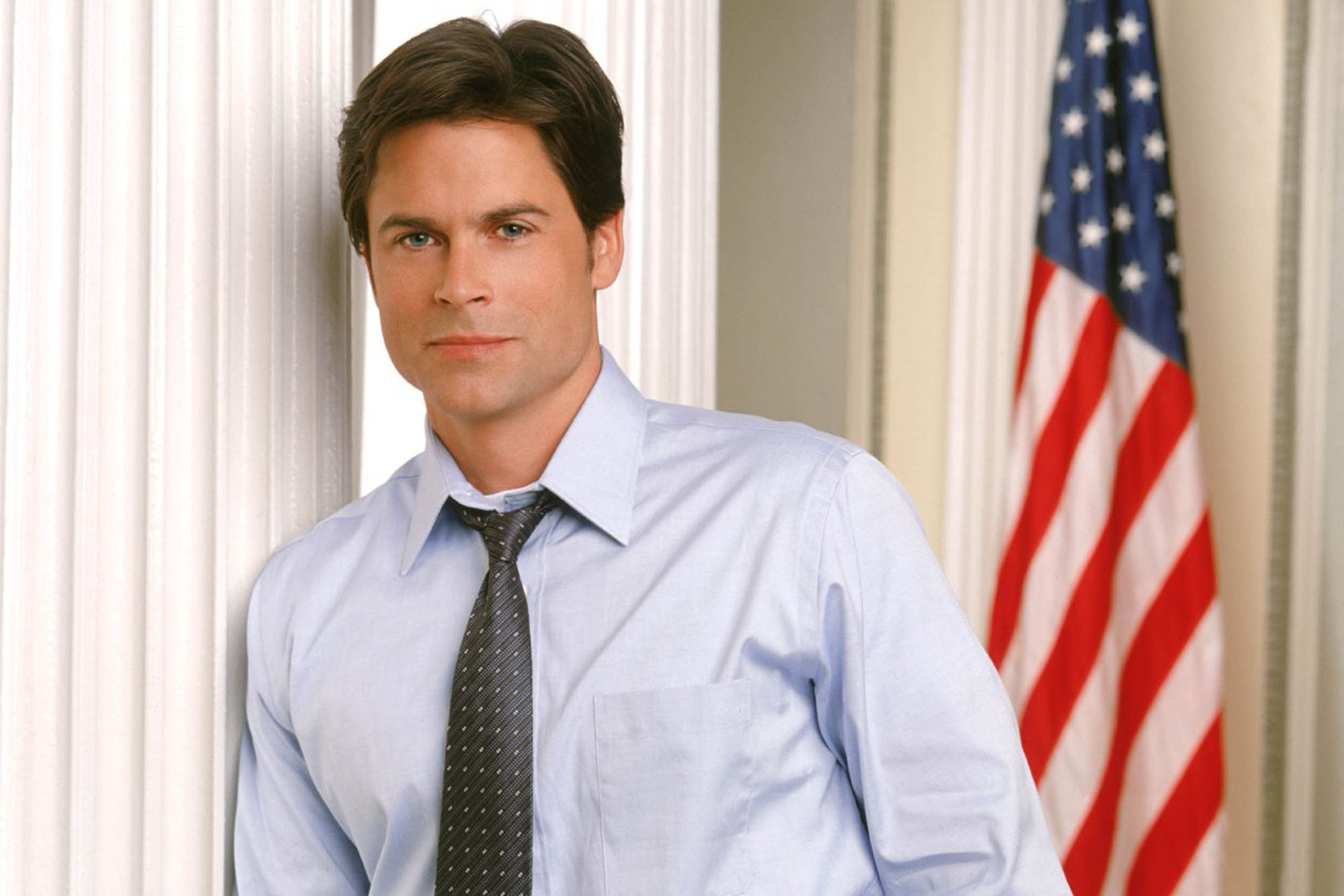The West Wing (TV Series): Rob Lowe as Sam Seaborn, The deputy communications director to Toby Ziegler. 2000x1340 HD Background.