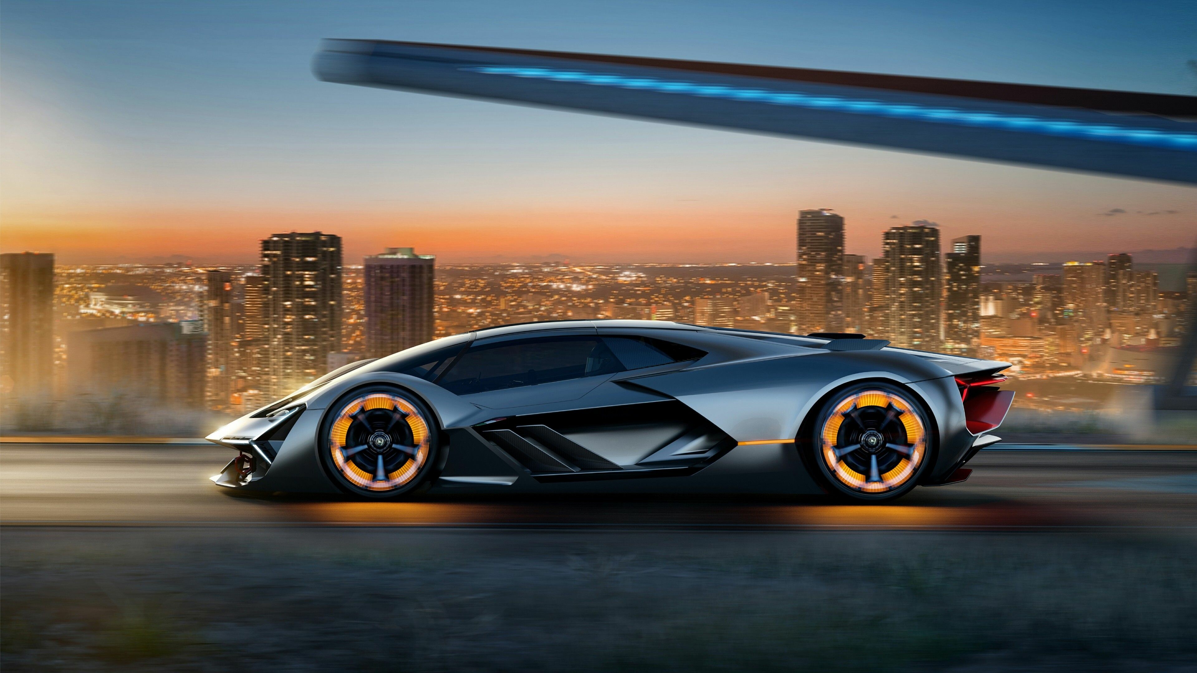 Lamborghini: Model Terzo Millennio, The Italian car manufacturer. 3840x2160 4K Wallpaper.