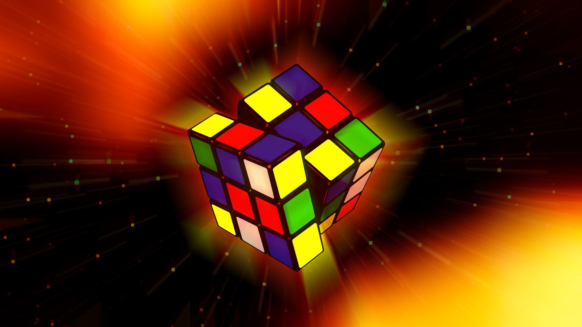 Rubik's Cube, 4D puzzle, Colorful squares, Brain teaser, Mind games, 1920x1080 Full HD Desktop