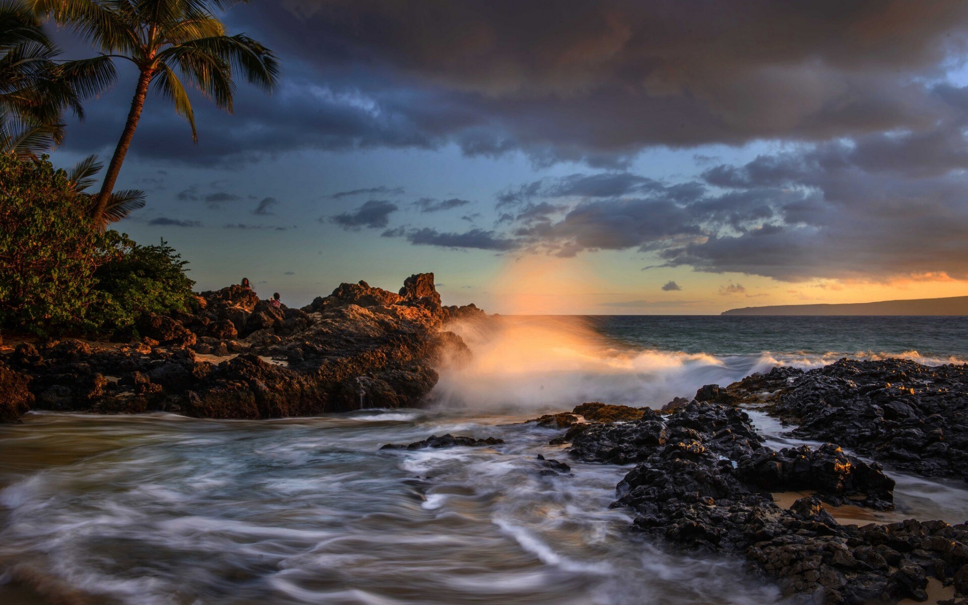 Maui (Hawaii): Coast, Ocean, Makena Cove, Pacific Ocean, United States island. 1920x1200 HD Wallpaper.