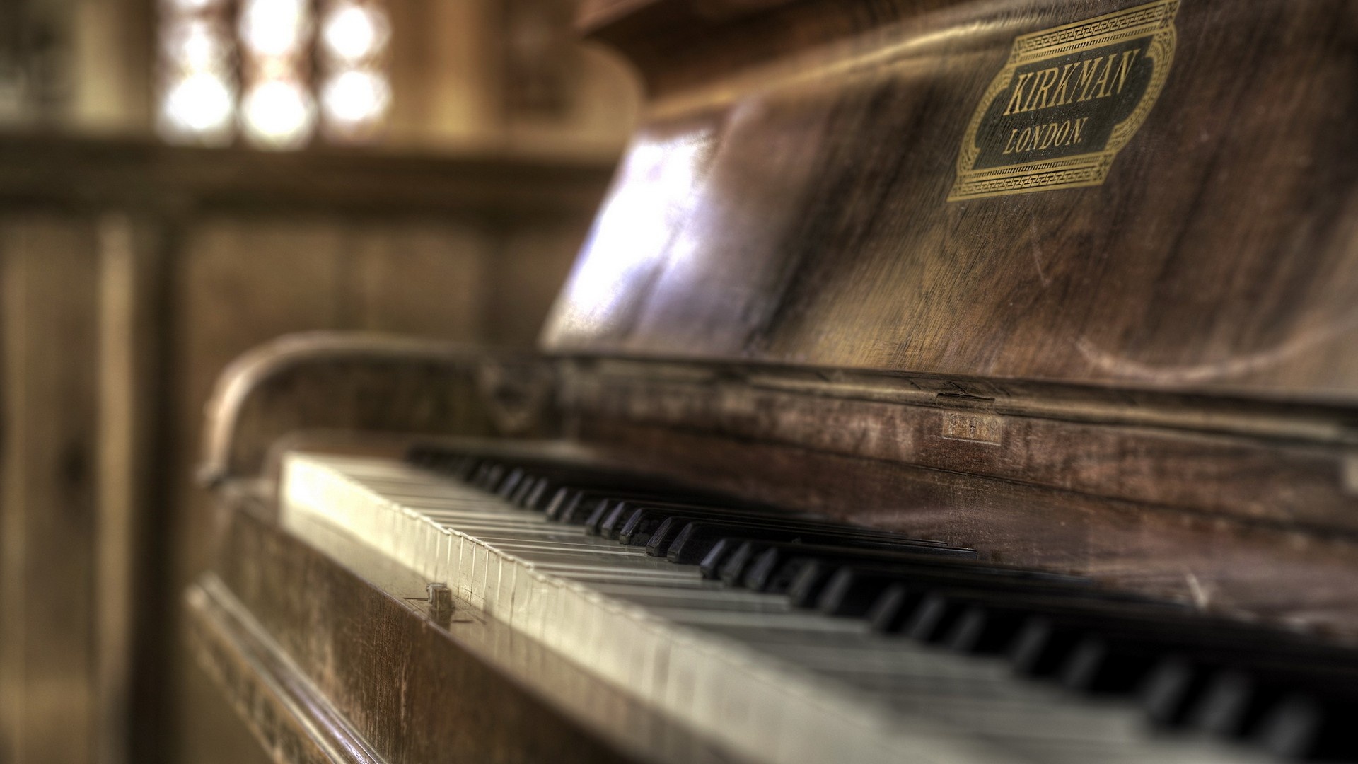 Piano: Kirkman Classical Model, For Home Use And Chamber Concerts. 1920x1080 Full HD Background.