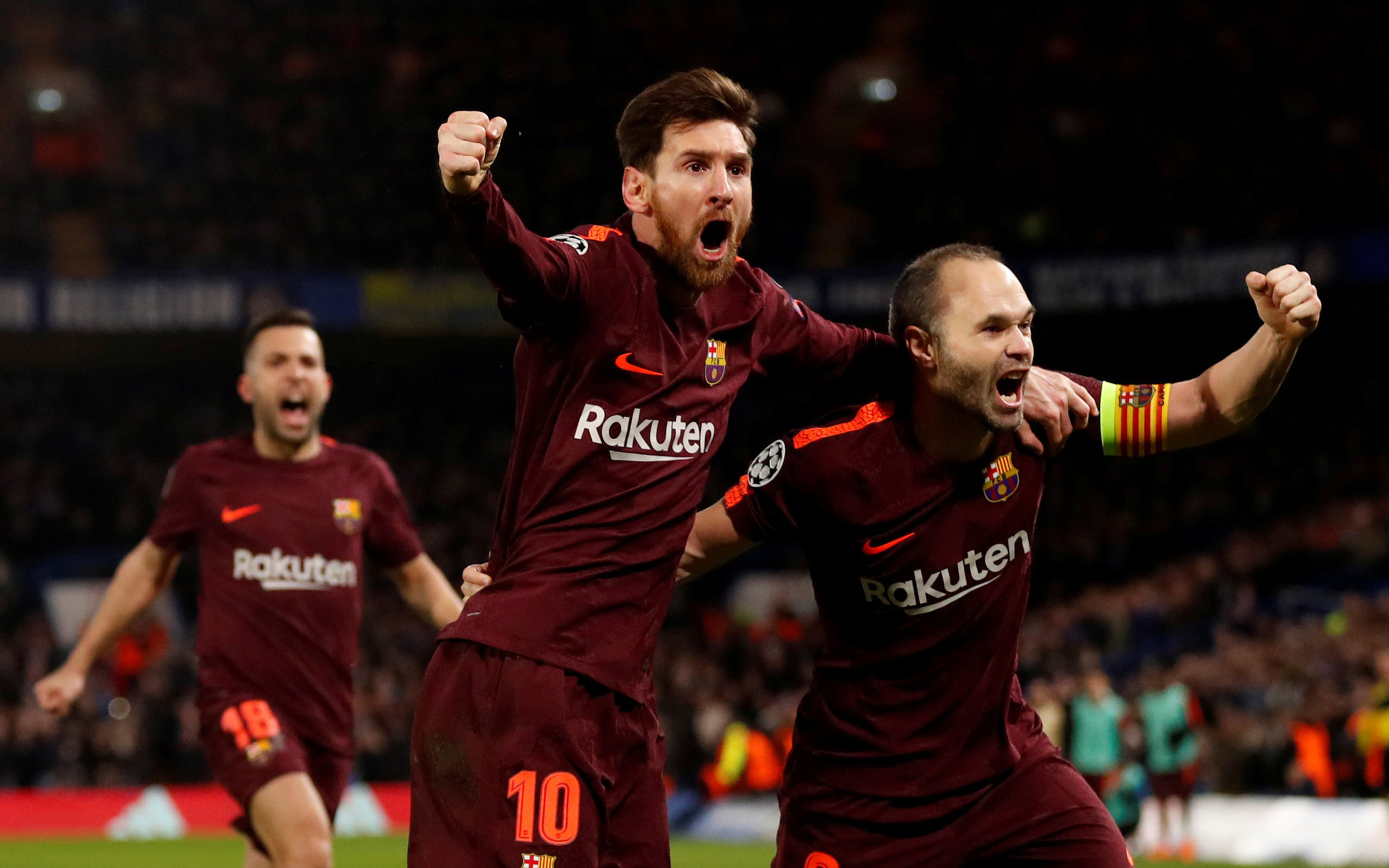 Andres Iniesta, Football legends unite, FC Barcelona magic, Messi and Iniesta duo, 2880x1800 HD Desktop