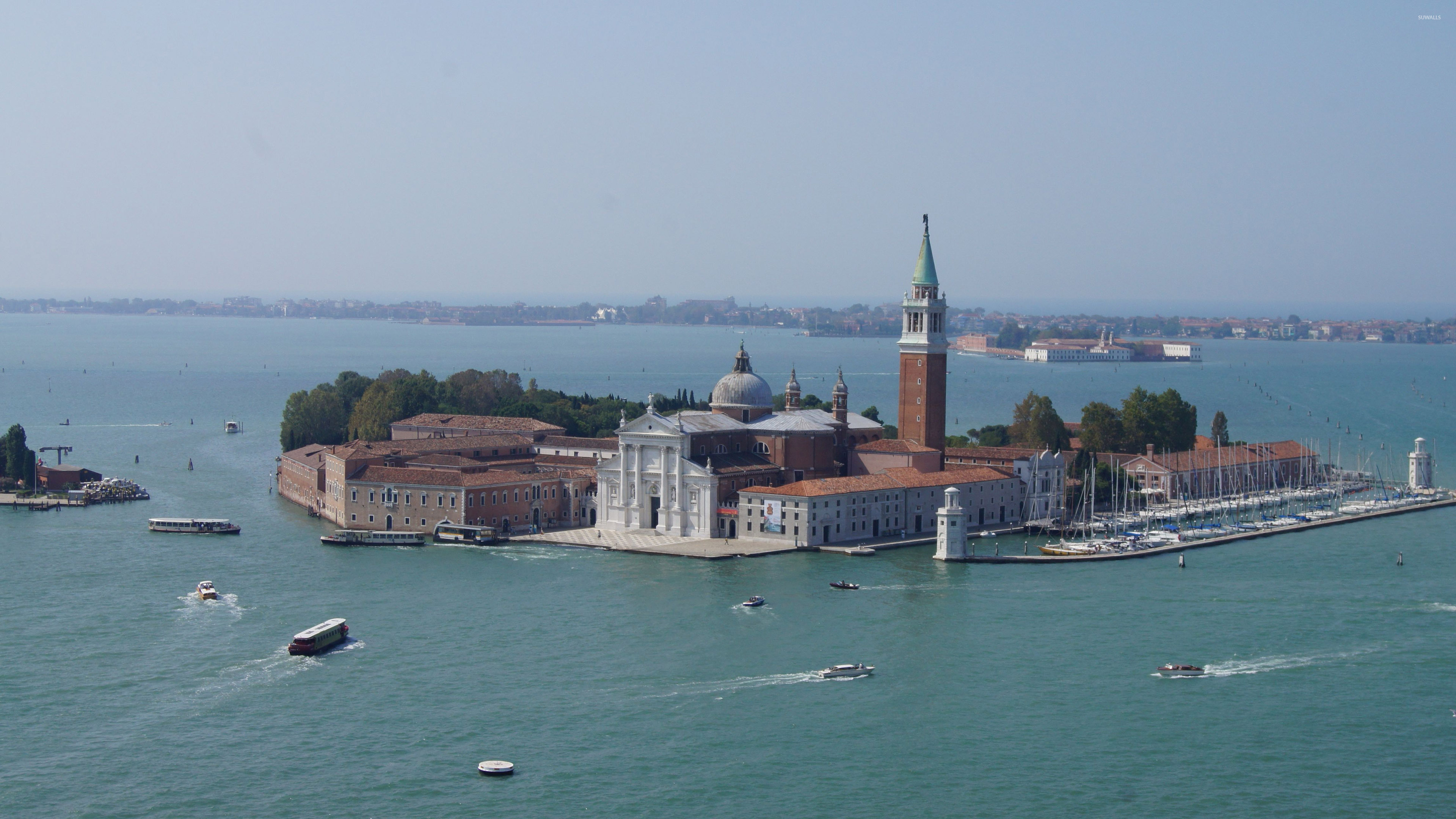 Venice: The city lying between the mouths of the Po and the Piave rivers. 3840x2160 4K Background.