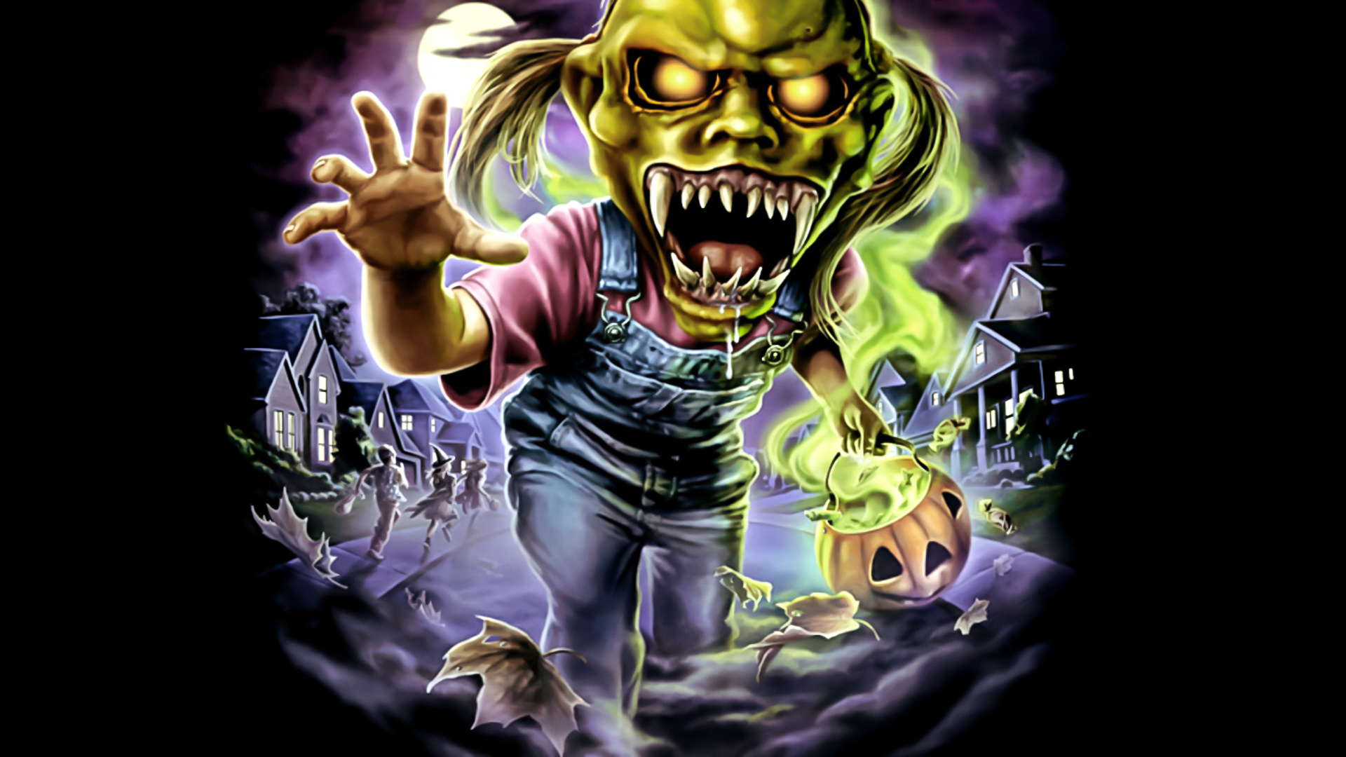 Goosebumps (TV Series): The Haunted Mask, The 11th book in the series of children's horror fiction novels created and written by R. L. Stine. 1920x1080 Full HD Background.