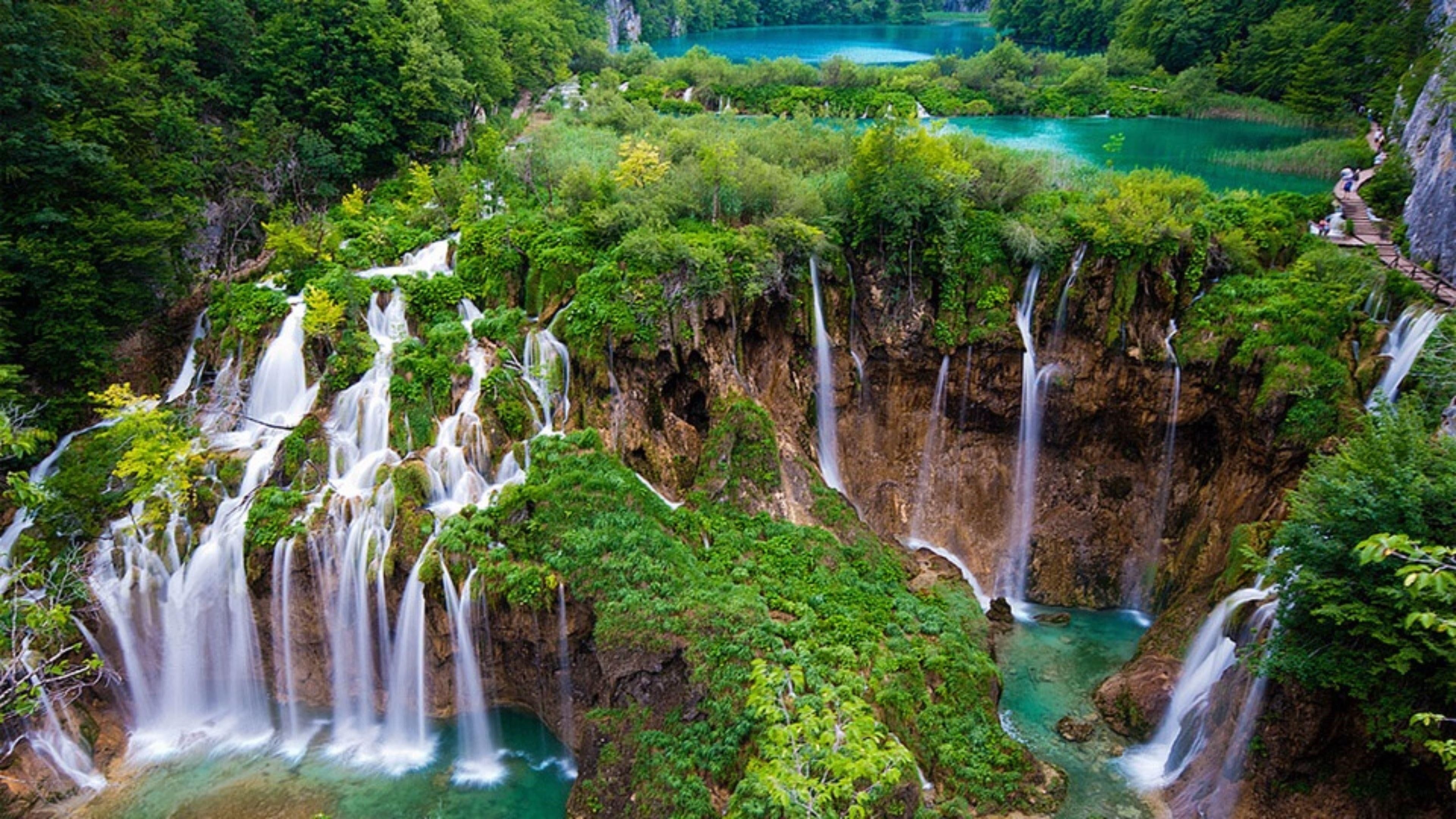Plitvice Lakes National Park, Travels, Waterfall, Summer, 3840x2160 4K Desktop