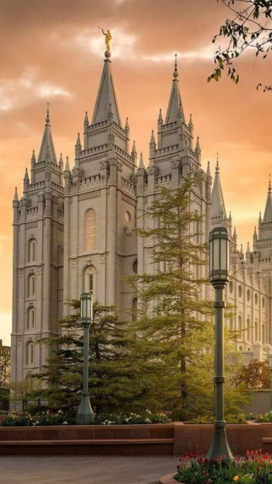 Salt Lake Temple, Majestic architecture, Sacred grounds, Spiritual sanctuary, 1080x1920 Full HD Phone
