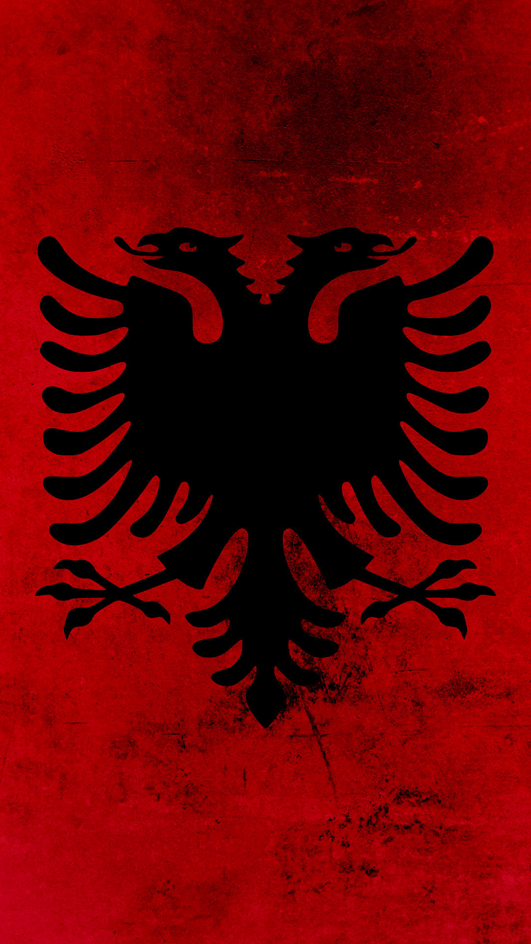Albanian flag, Patriotic wallpaper, National pride, Red and black, 1080x1920 Full HD Handy