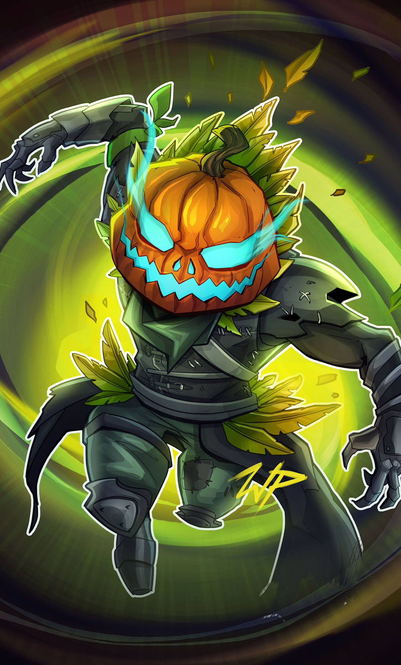 Fortnite: Hollowhead, First released in Season 6 and is part of the Pumpkin Patch Set. 1280x2120 HD Background.