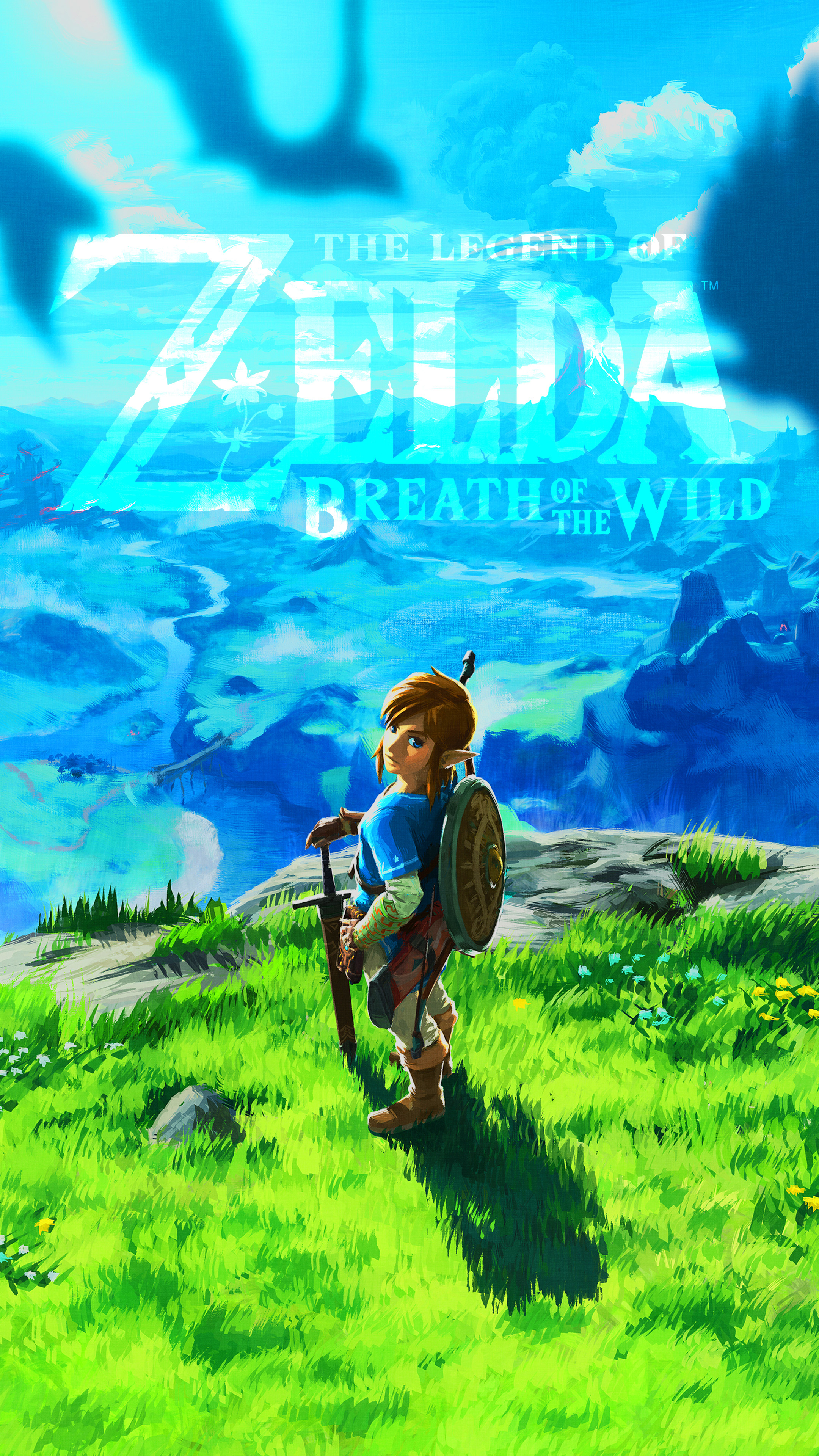 Zelda, Breath of the Wild, Hyrule exploration, Link's quest, Immersive game art, 2160x3840 4K Phone