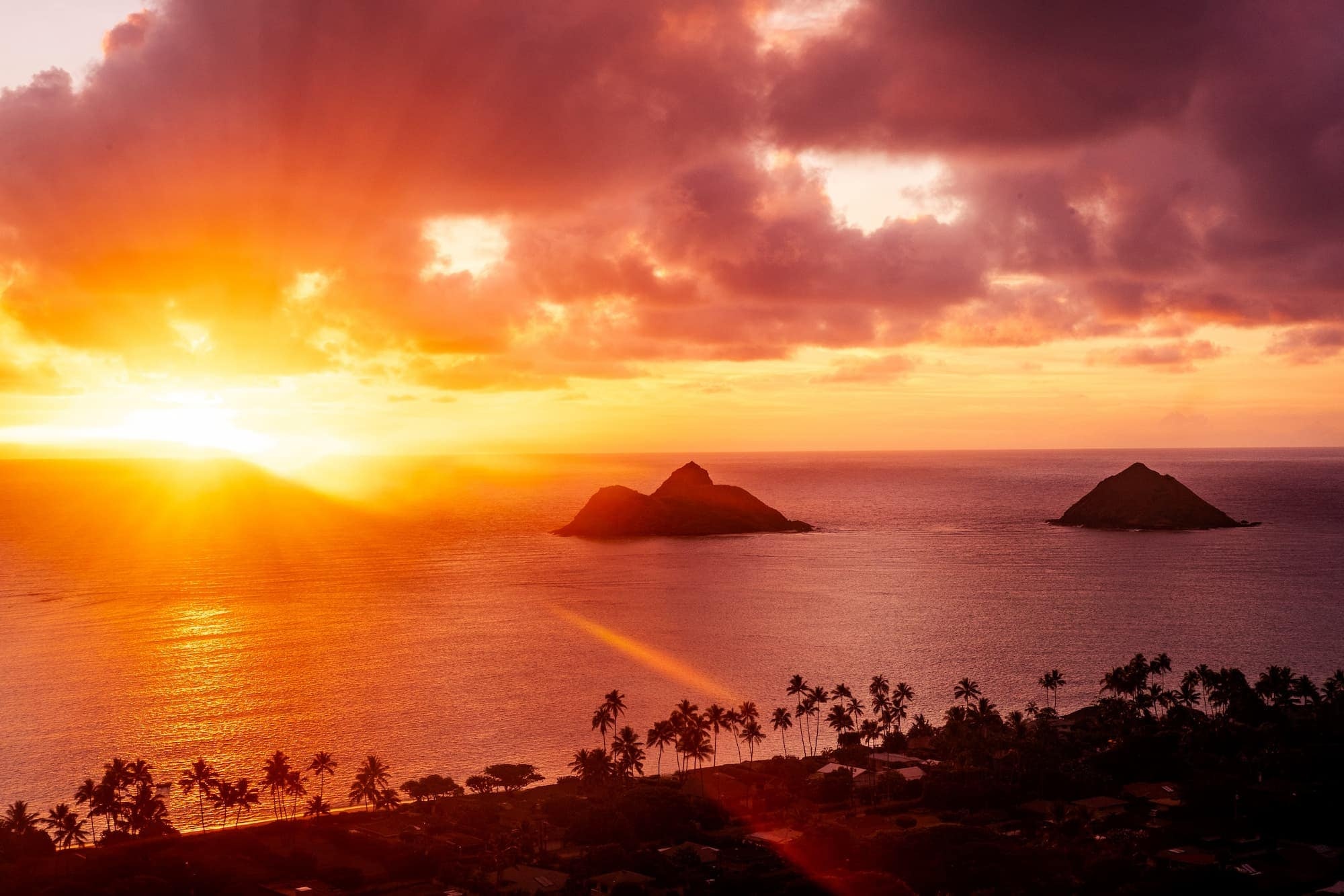 Lanikai Beach, Hawaiianischer Sonnenuntergang Wallpaper, 2000x1340 HD Desktop