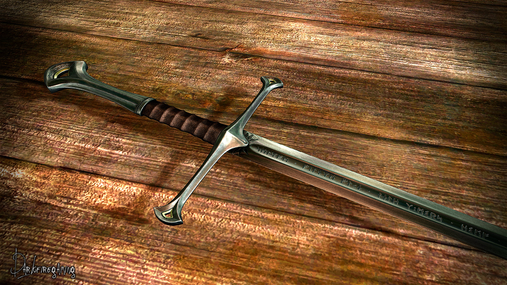 Anduril Sword, Skyrim mod, Nature sounds, Greatsword sheaths, 1920x1080 Full HD Desktop