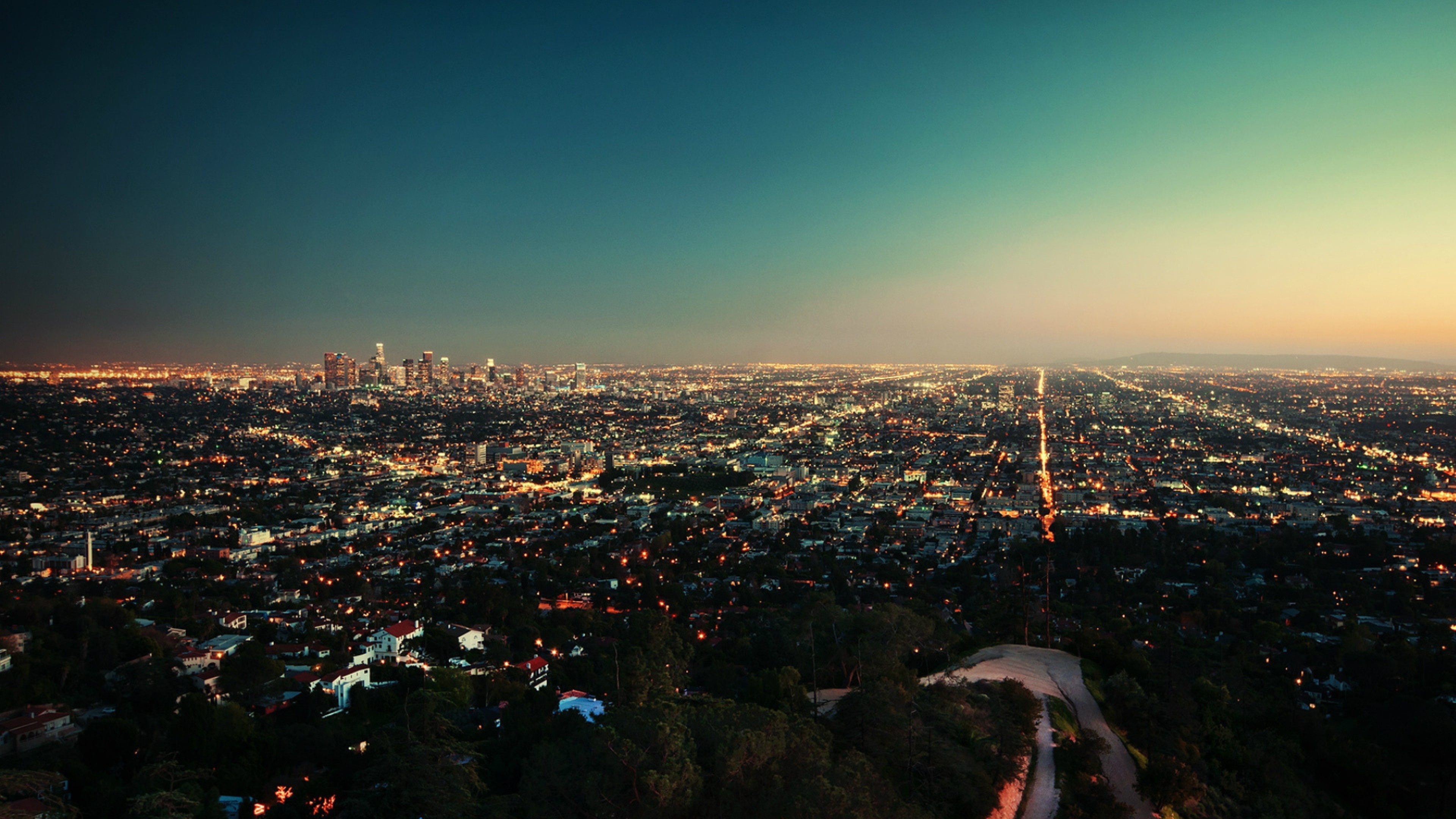 Night Skyline, Travels, Metropolis, Aerial Photography, 3840x2160 4K Desktop