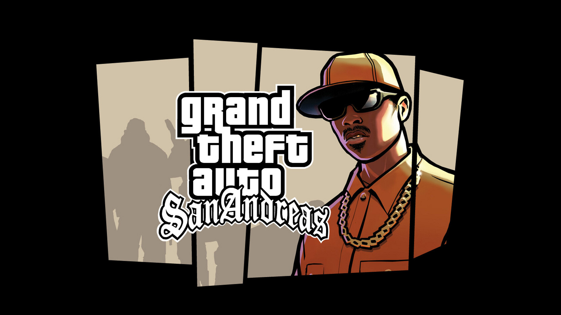 Grand Theft Auto: San Andreas: Played in an open-world environment, CJ following the story, looking for clues and meeting contacts. 1920x1080 Full HD Background.