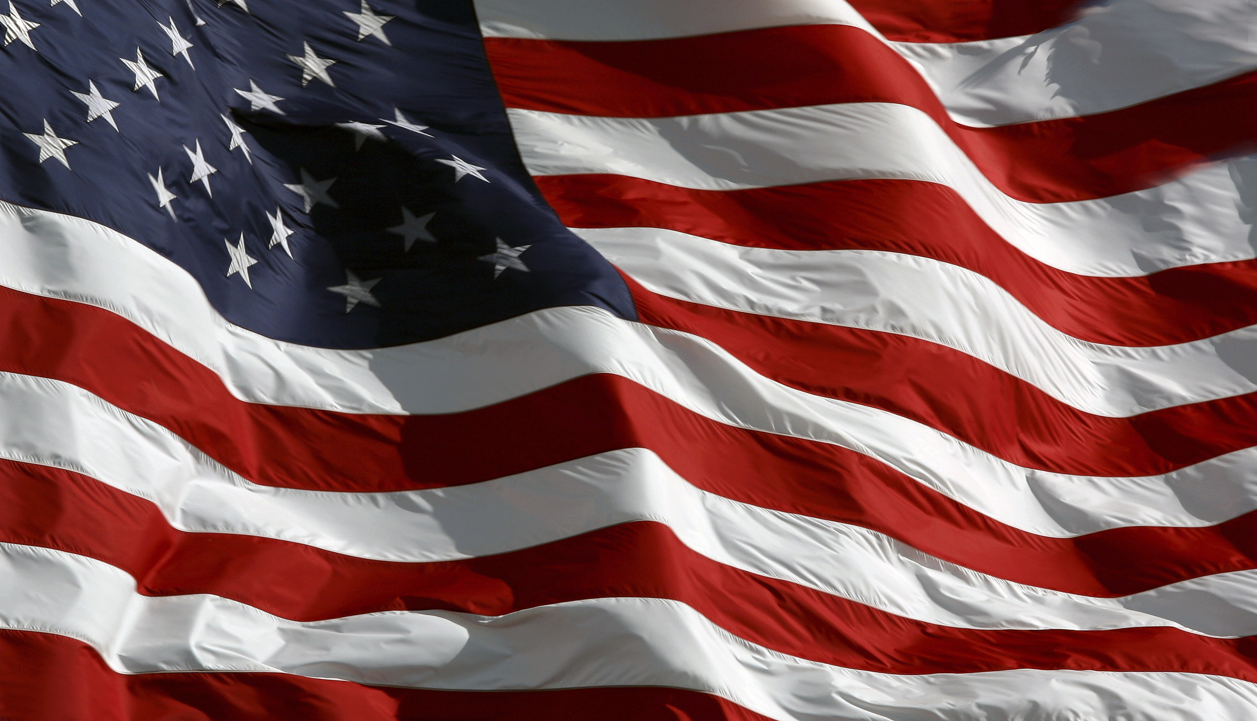 Flag: "Old Glory", The 50 stars on the flag represent the 50 U.S. states. 2480x1430 HD Background.