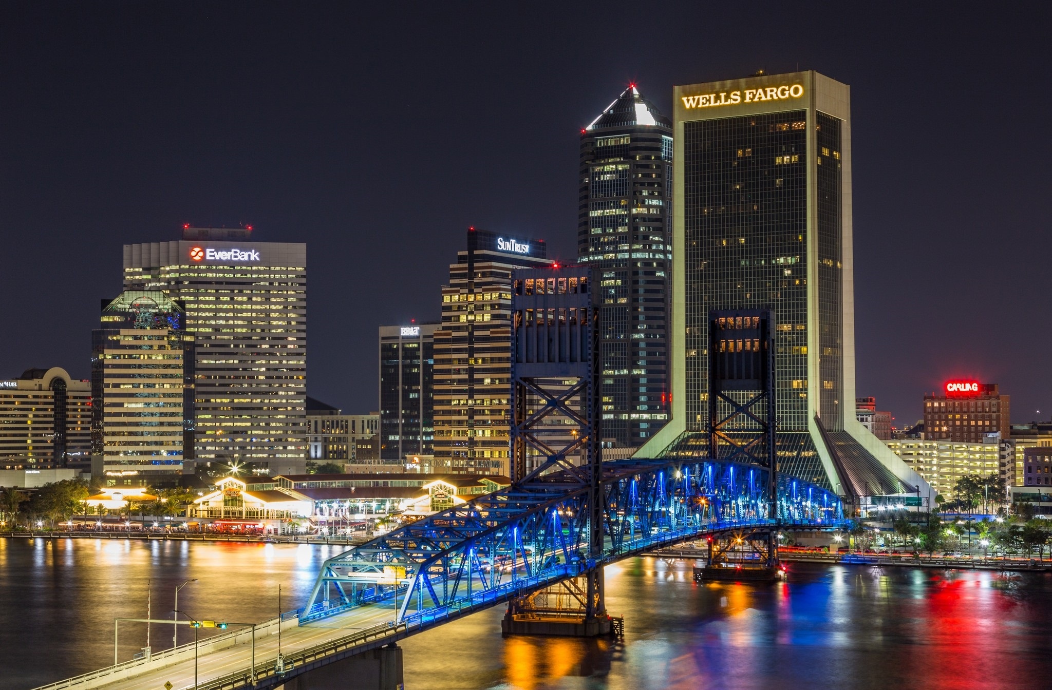 Jacksonville HD wallpaper, City skyline, Vibrant urban life, Stunning visuals, 2050x1350 HD Desktop