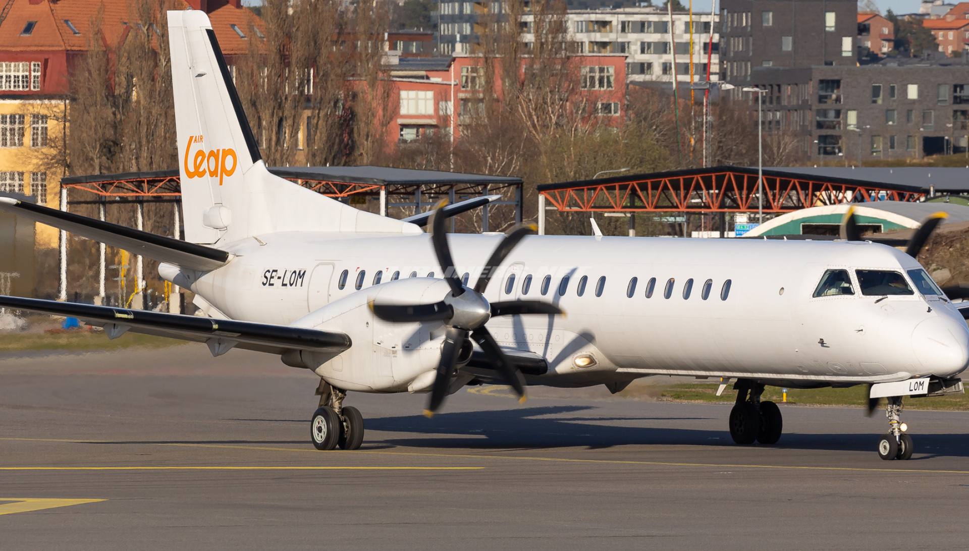 Saab 2000 travels, Sveaflyg airline, Air leap aviation, Airliners. net photography, 1920x1100 HD Desktop